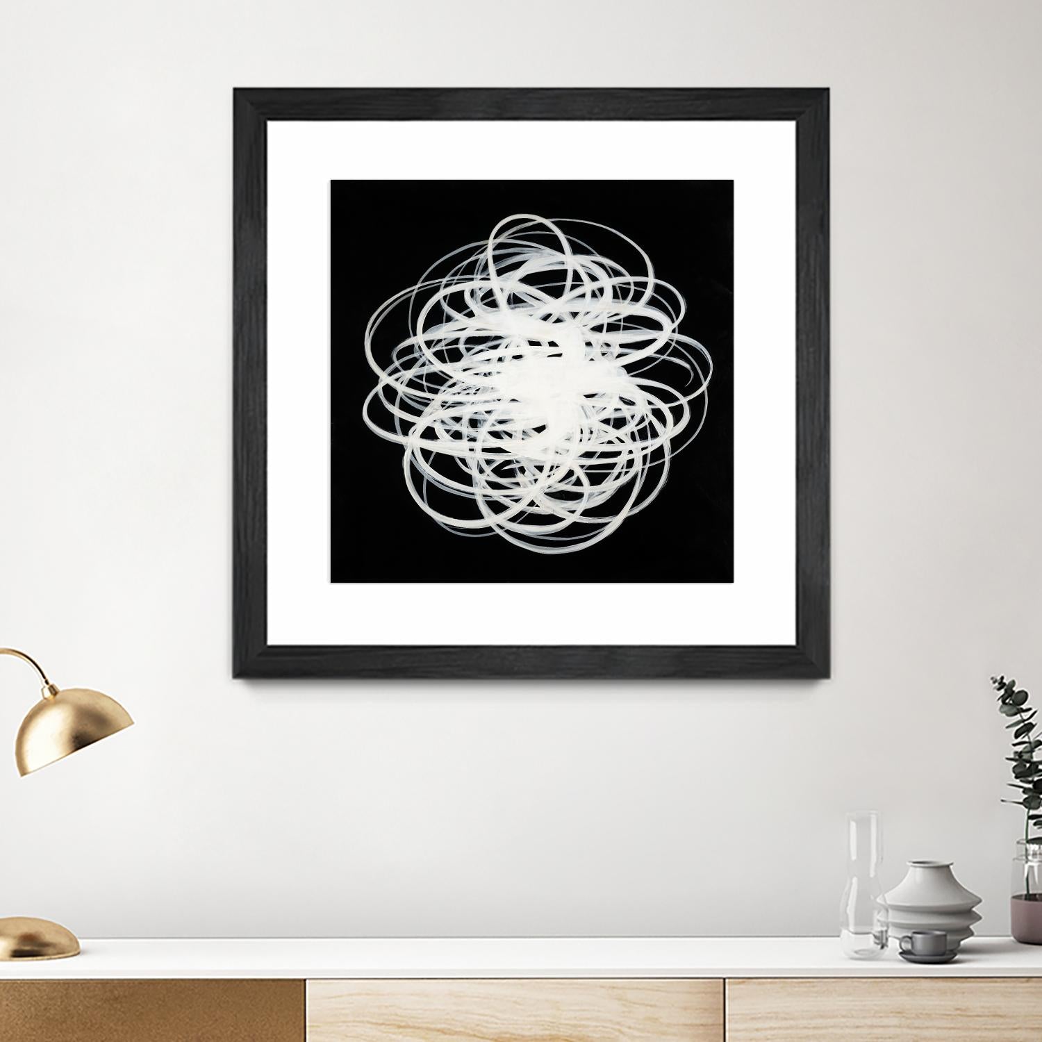 Scribbles I by KC Haxton on GIANT ART - black abstract