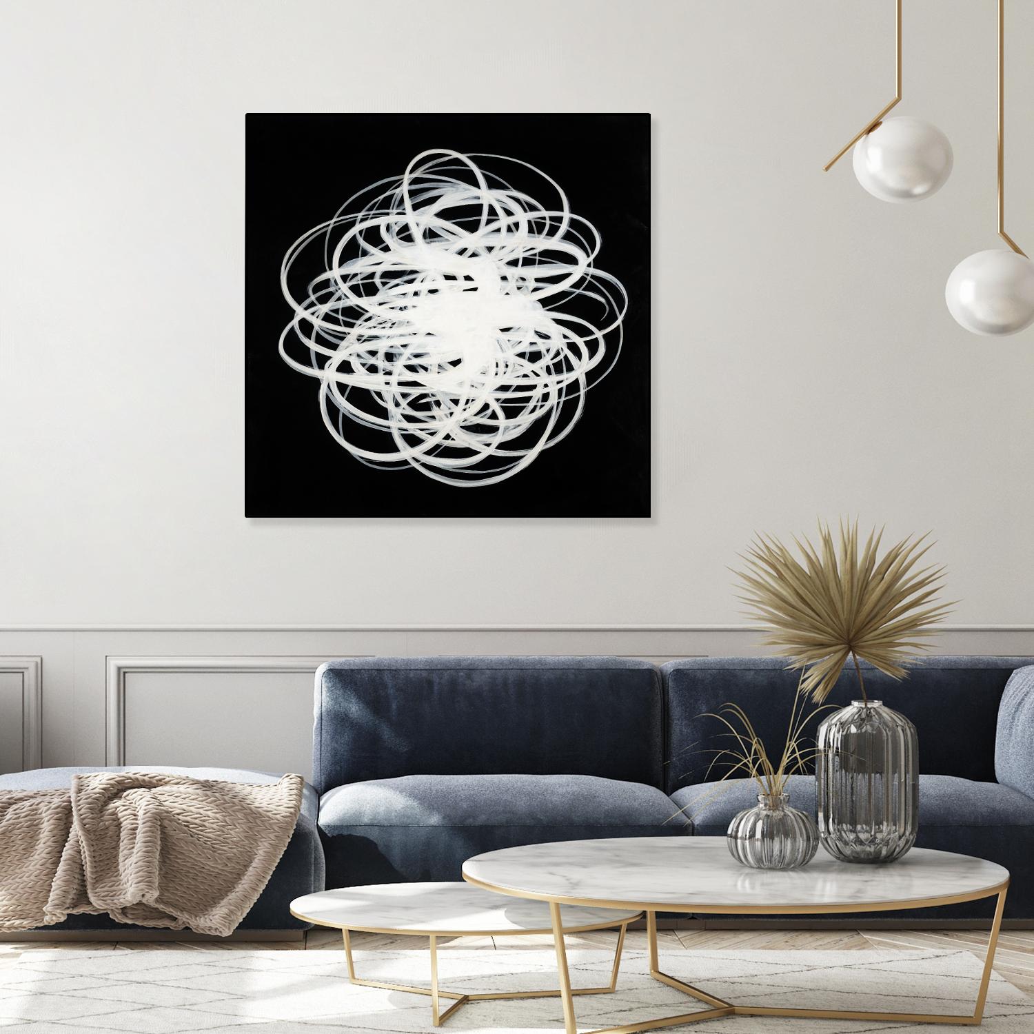 Scribbles I by KC Haxton on GIANT ART - black abstract