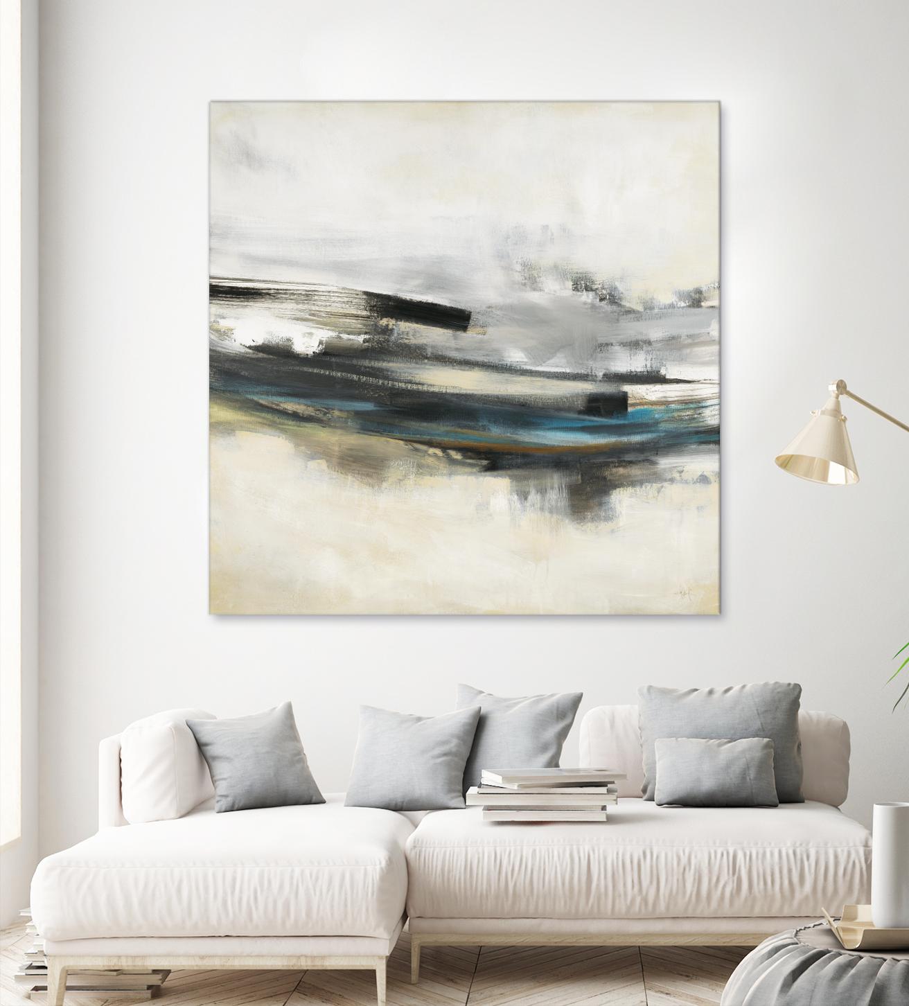 Sweet Sweep by KC Haxton on GIANT ART - blue abstract