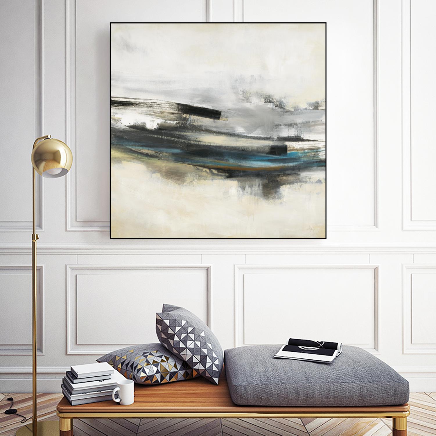 Sweet Sweep by KC Haxton on GIANT ART - blue abstract