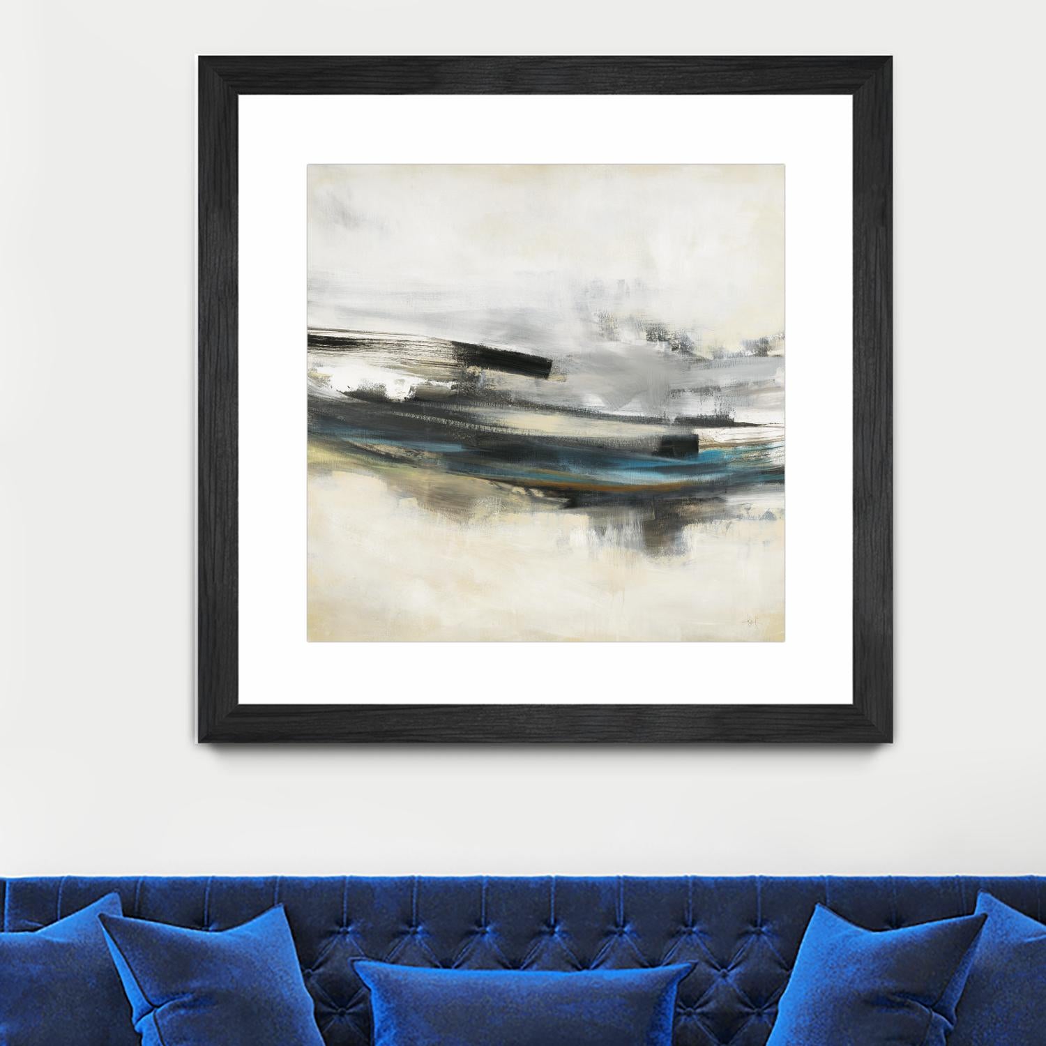 Sweet Sweep by KC Haxton on GIANT ART - blue abstract