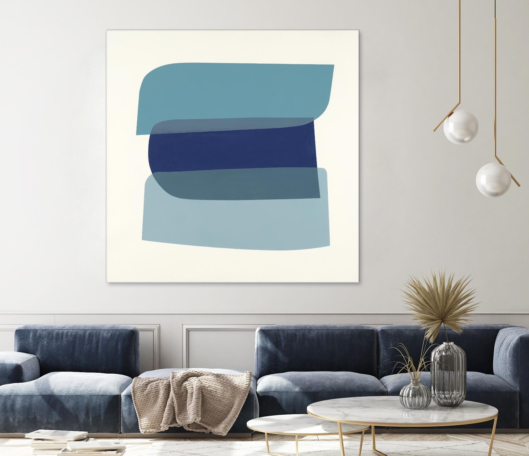 Shapes II V5 by KC Haxton on GIANT ART - blues geometric shapes