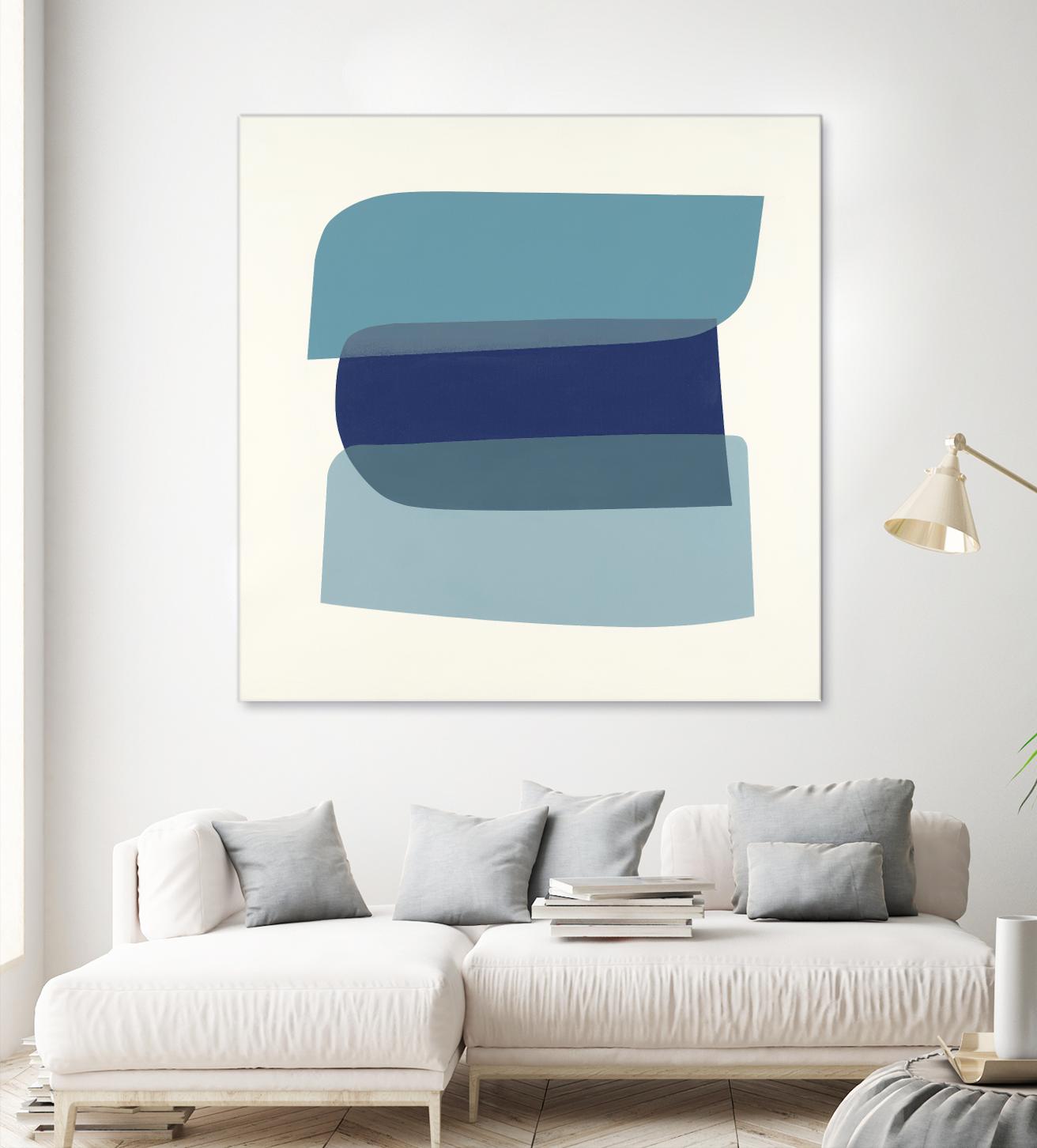 Shapes II V5 by KC Haxton on GIANT ART - blues geometric shapes