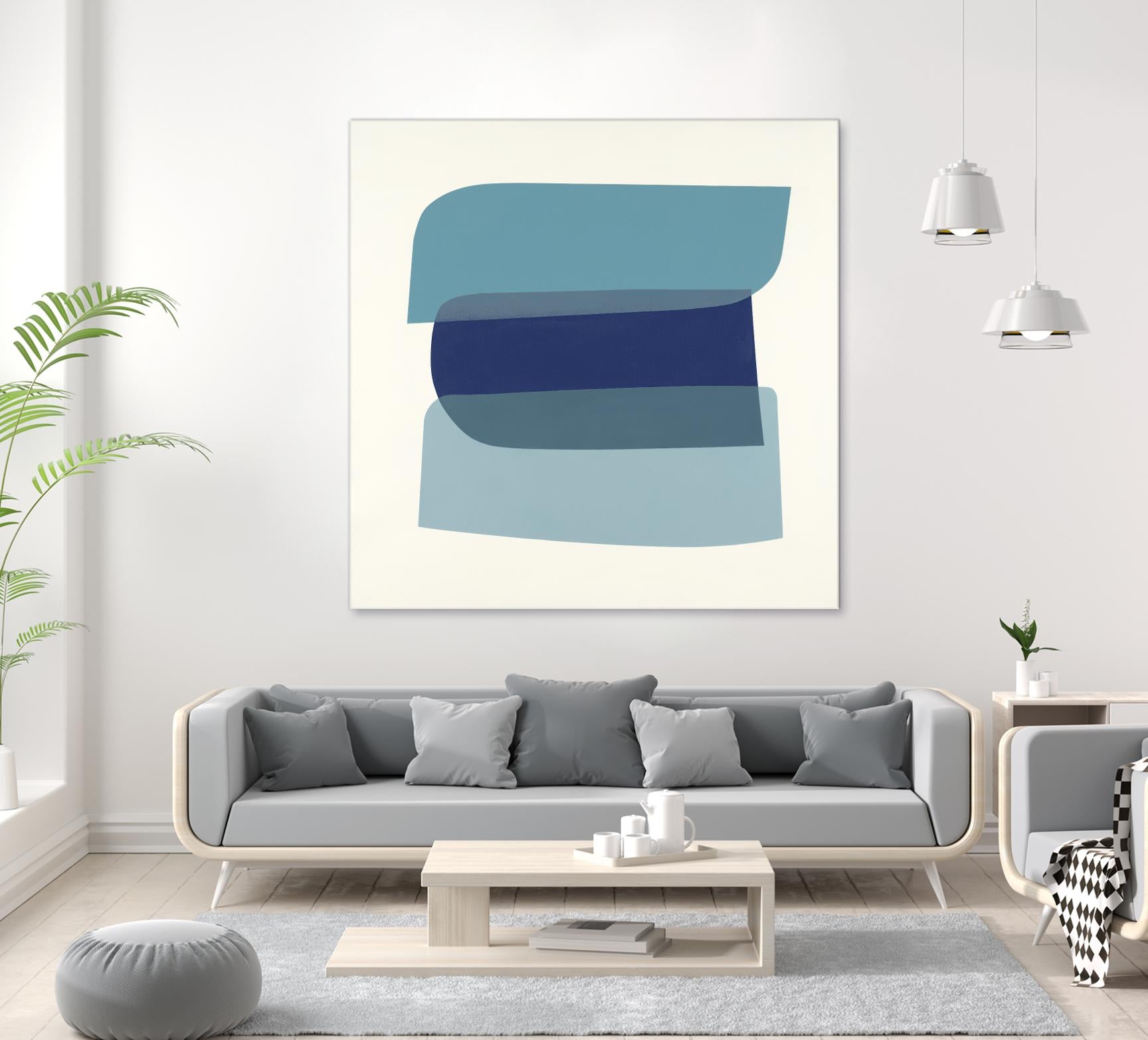 Shapes II V5 by KC Haxton on GIANT ART - blues geometric shapes