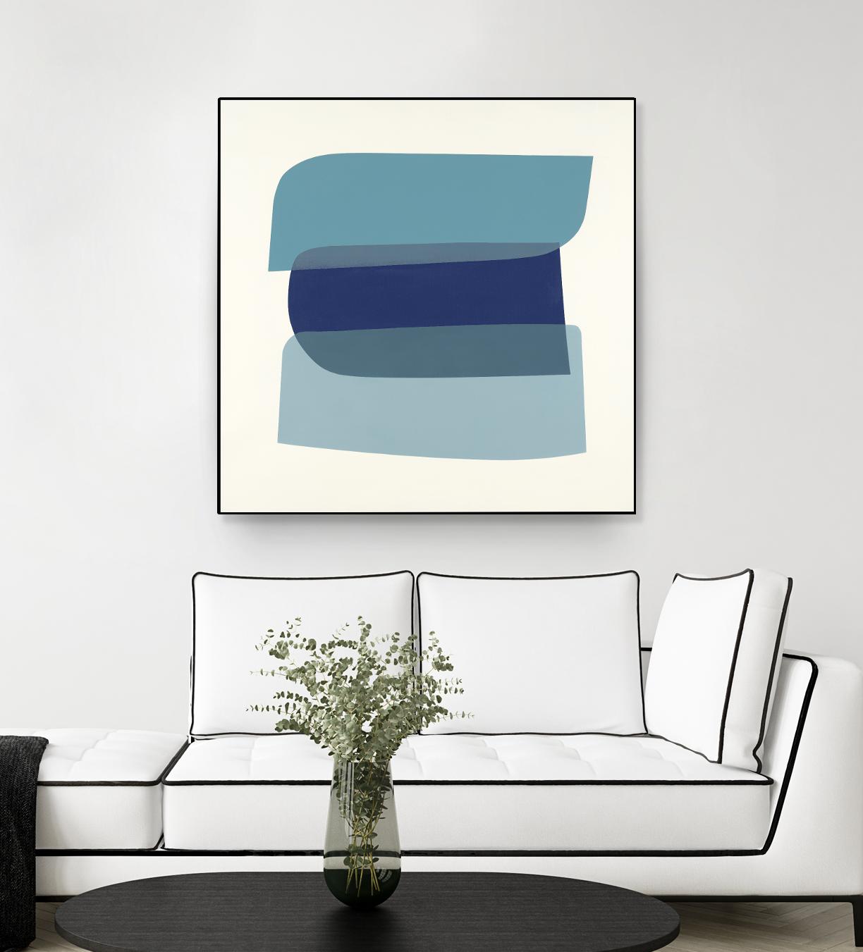 Shapes II V5 by KC Haxton on GIANT ART - blues geometric shapes