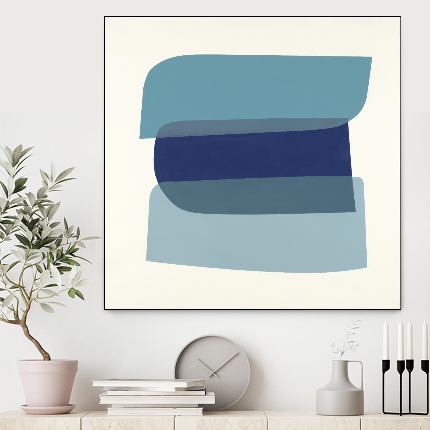 Shapes II V5 by KC Haxton on GIANT ART - blues geometric shapes