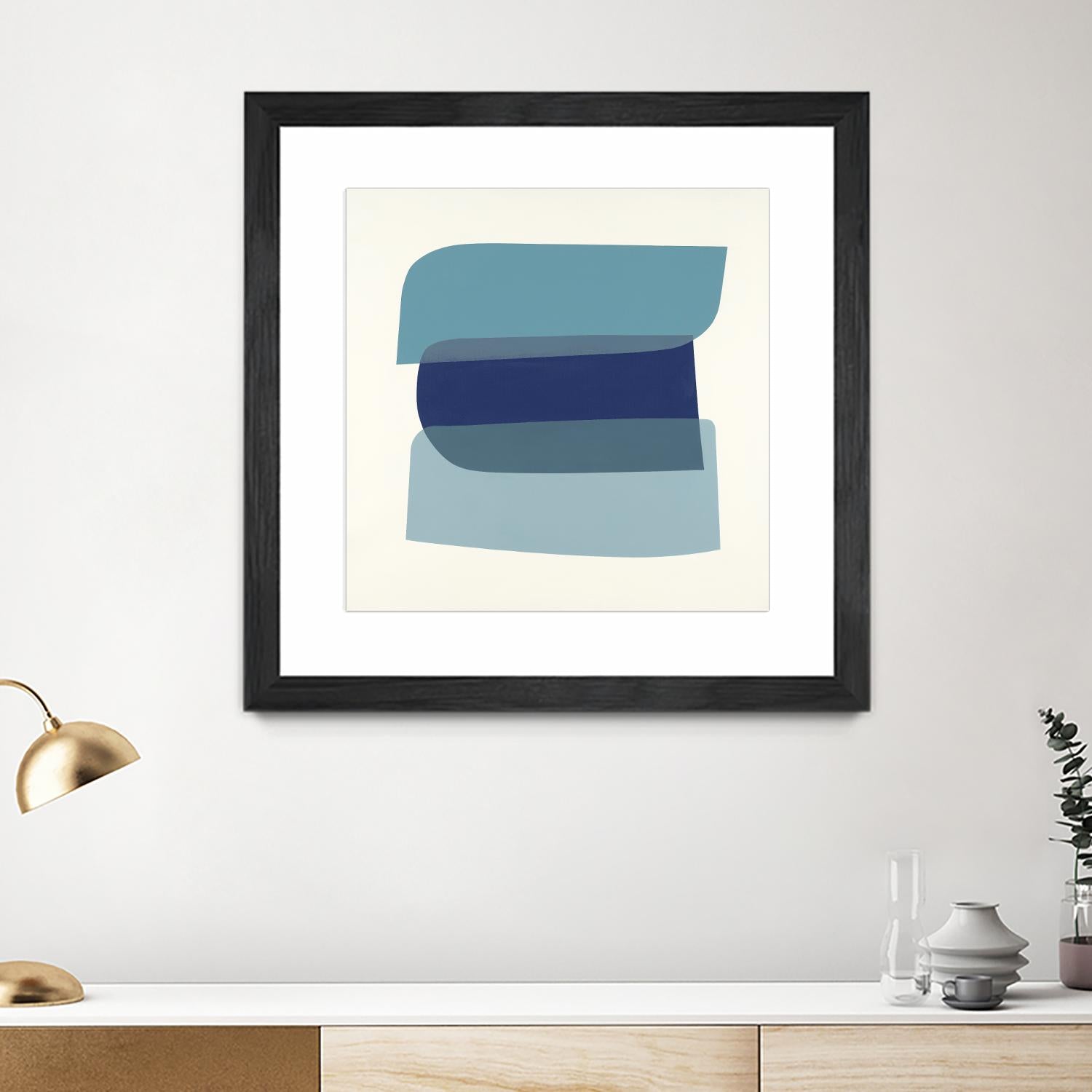 Shapes II V5 by KC Haxton on GIANT ART - blues geometric shapes