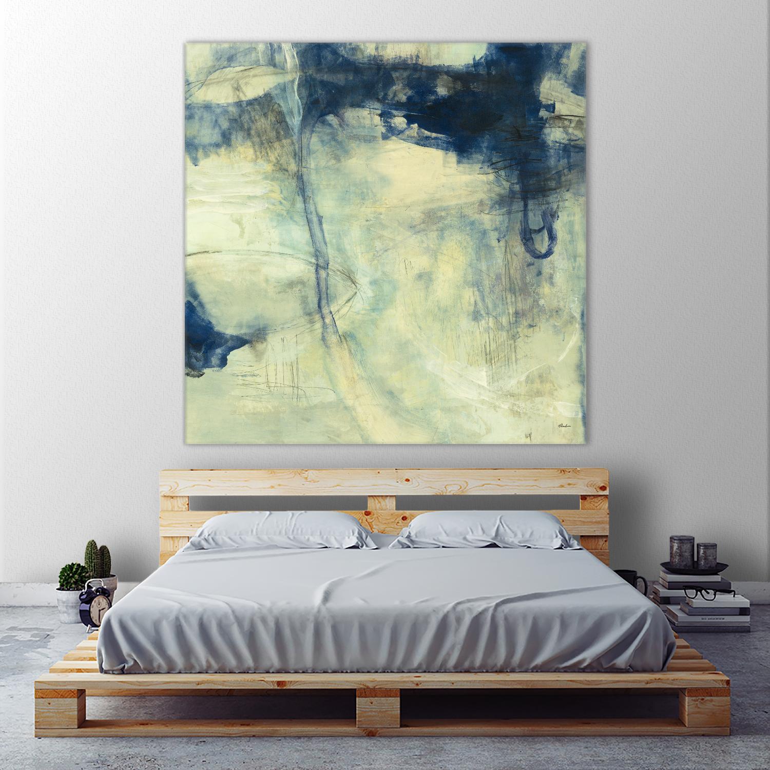 Blue Daze I by Randy Hibberd on GIANT ART - beige abstract