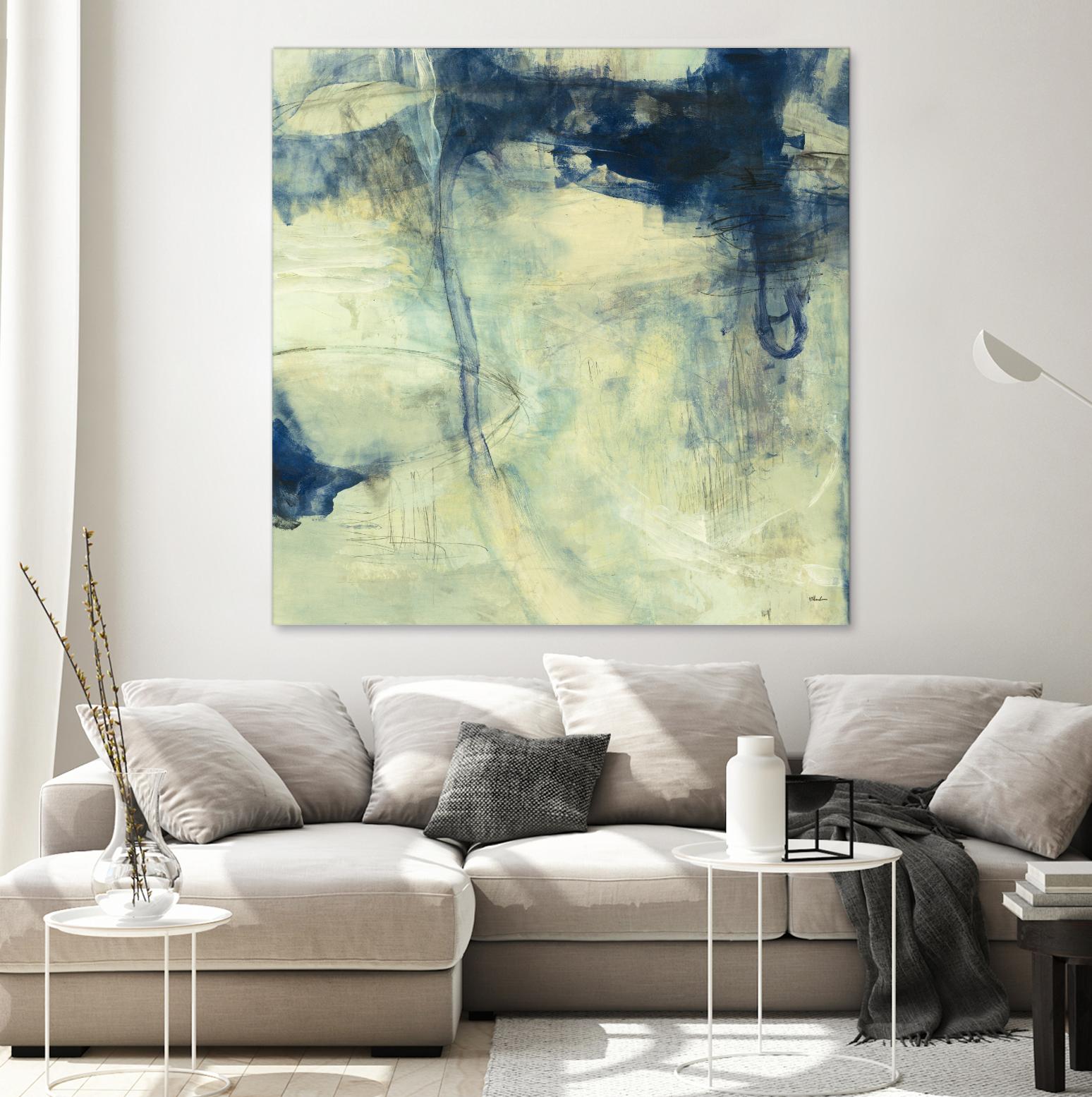 Blue Daze I by Randy Hibberd on GIANT ART - beige abstract