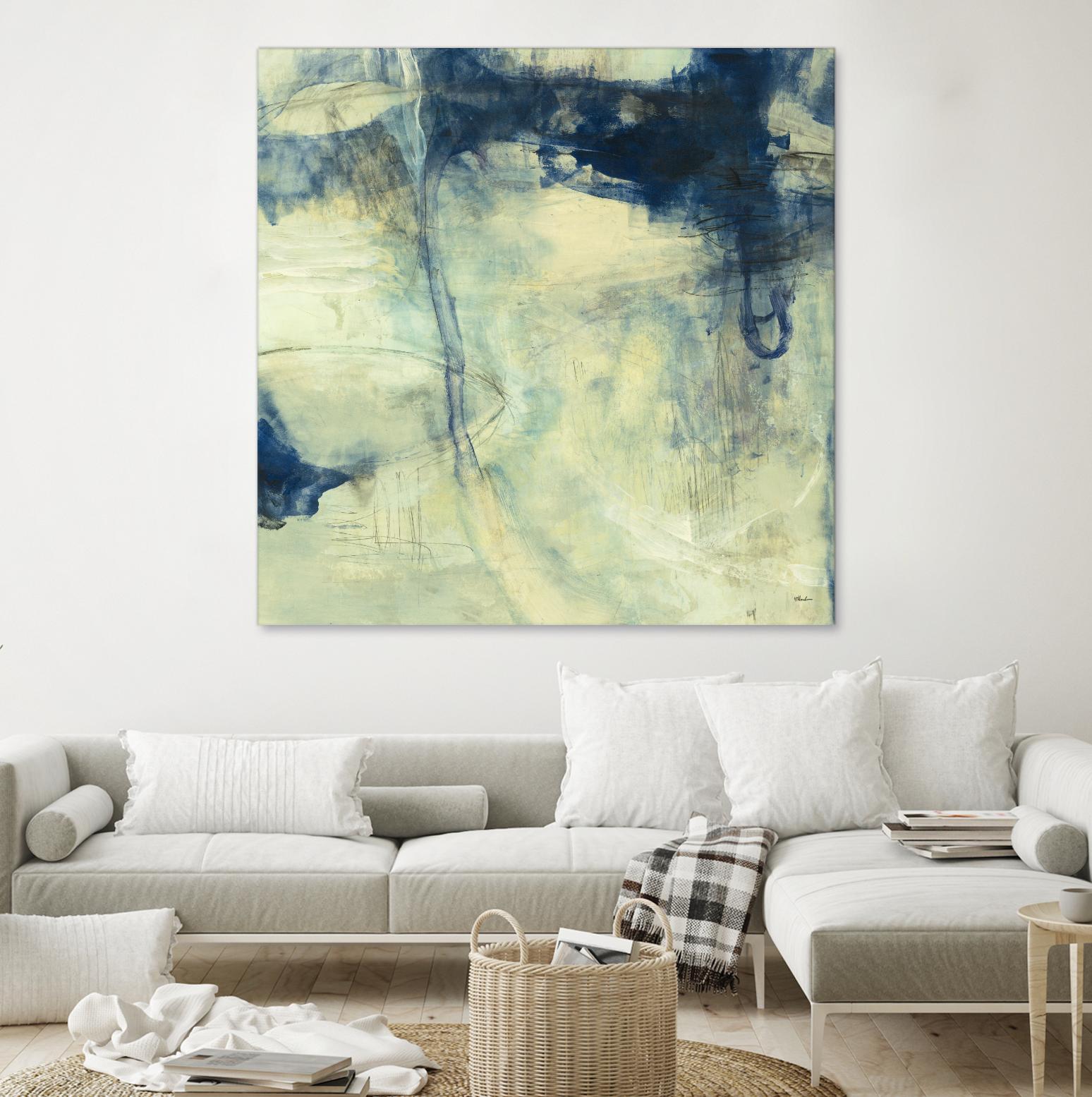 Blue Daze I by Randy Hibberd on GIANT ART - beige abstract