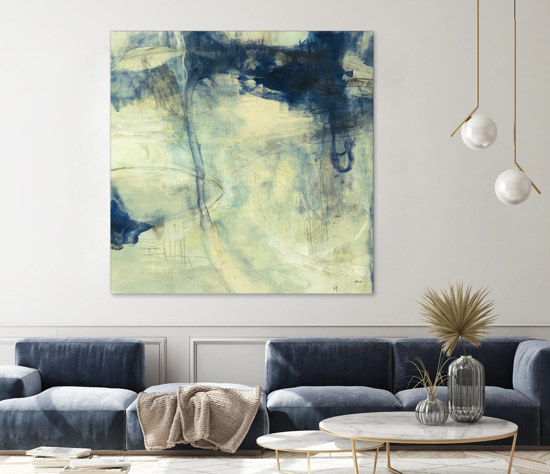 Blue Daze I by Randy Hibberd on GIANT ART - beige abstract