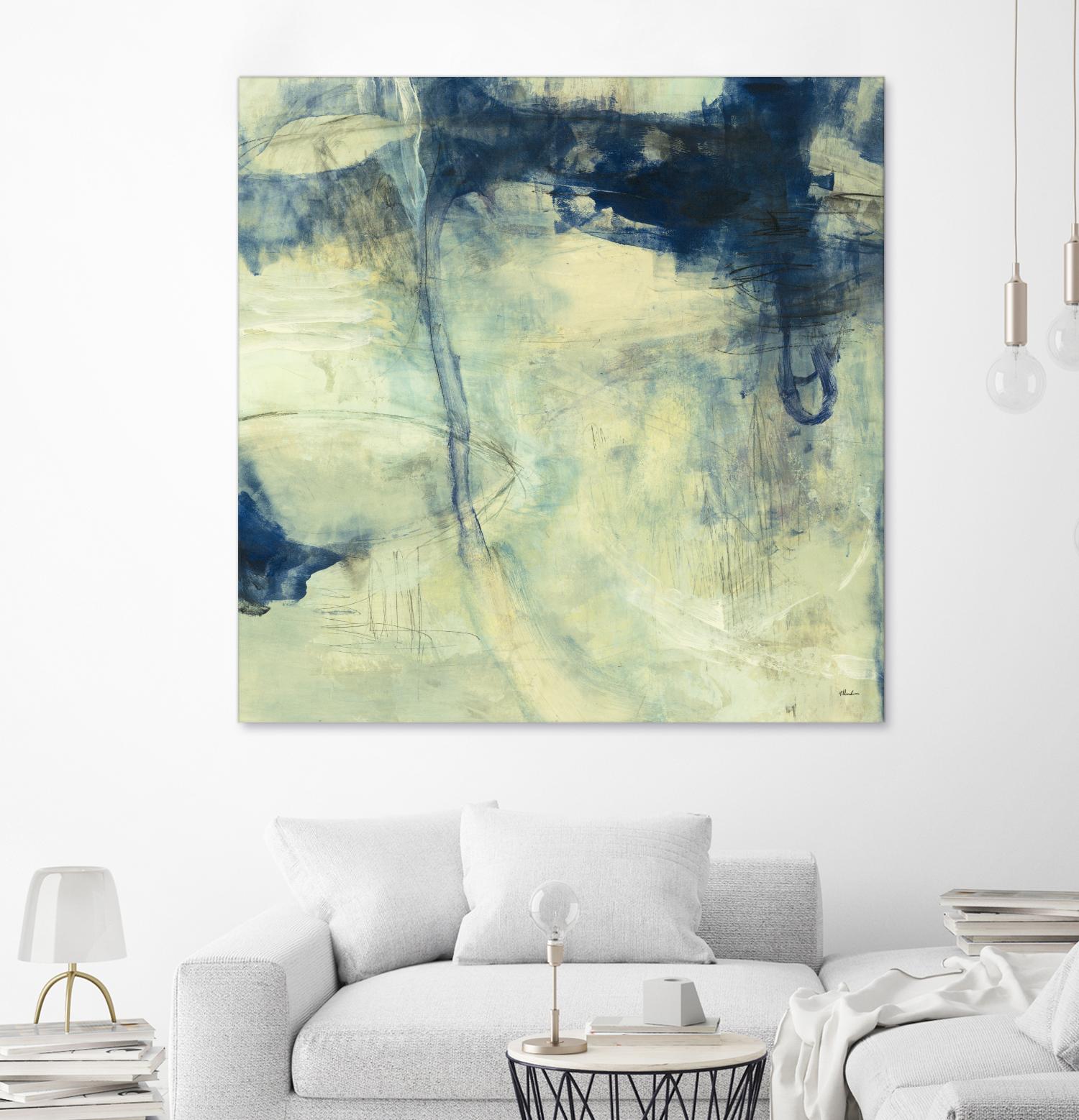Blue Daze I by Randy Hibberd on GIANT ART - beige abstract