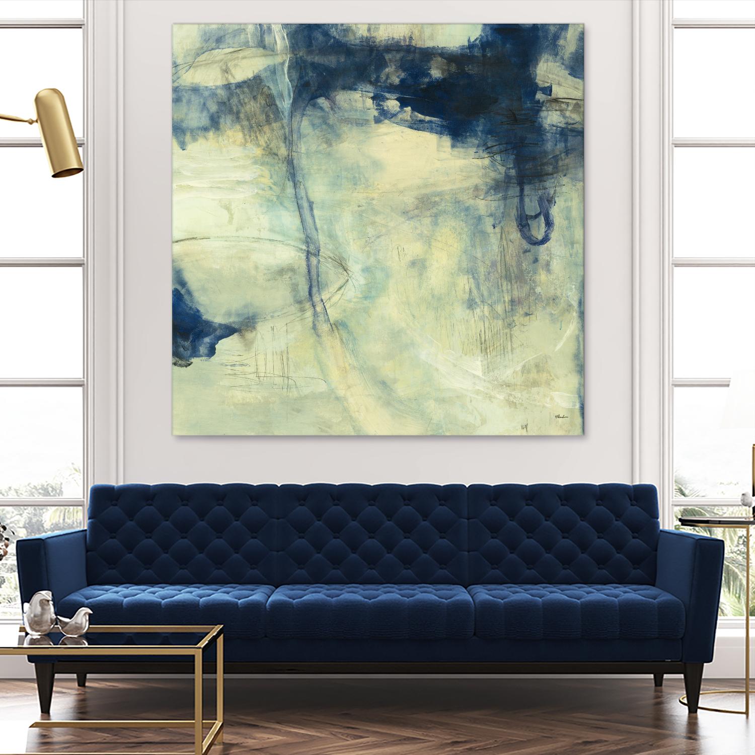 Blue Daze I by Randy Hibberd on GIANT ART - beige abstract