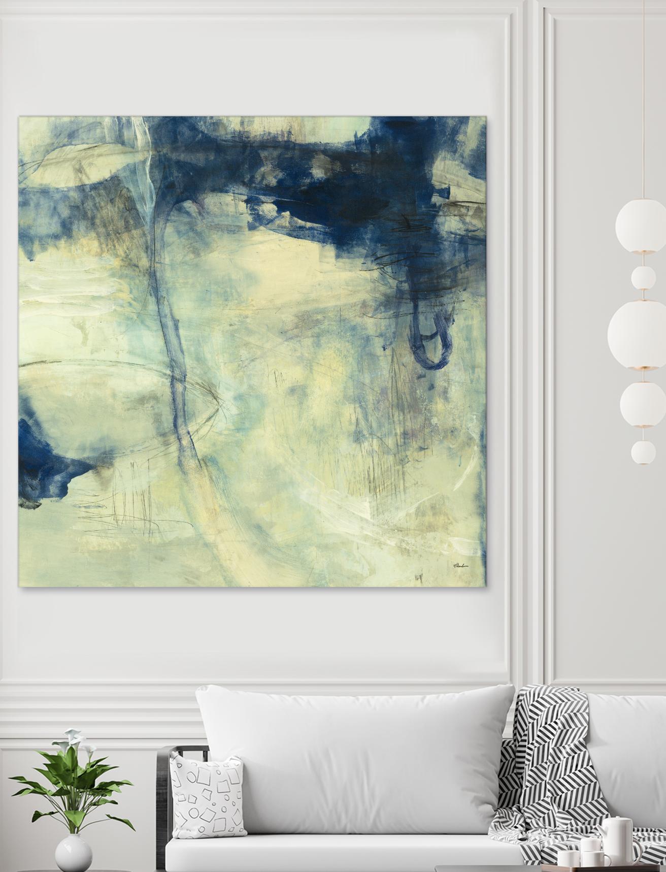 Blue Daze I by Randy Hibberd on GIANT ART - beige abstract