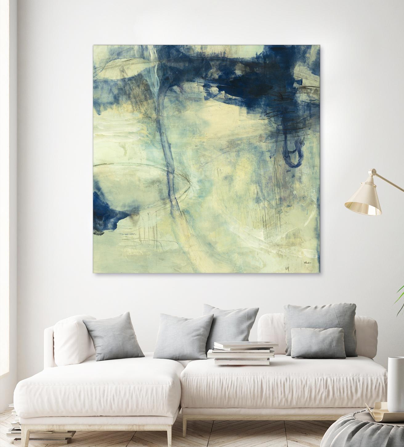 Blue Daze I by Randy Hibberd on GIANT ART - beige abstract