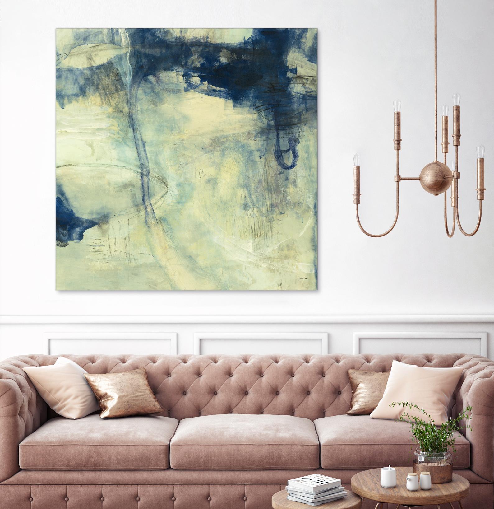 Blue Daze I by Randy Hibberd on GIANT ART - beige abstract