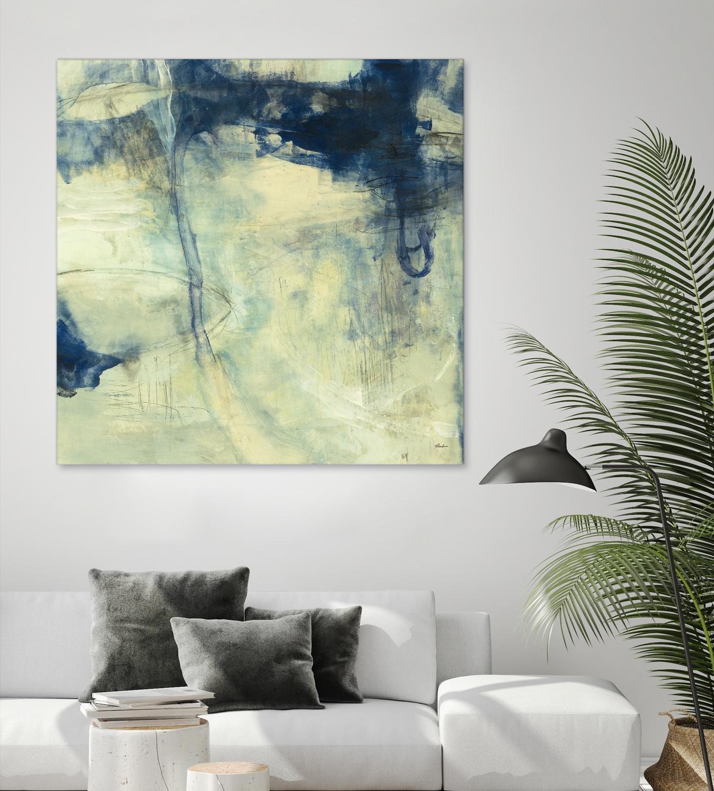 Blue Daze I by Randy Hibberd on GIANT ART - beige abstract