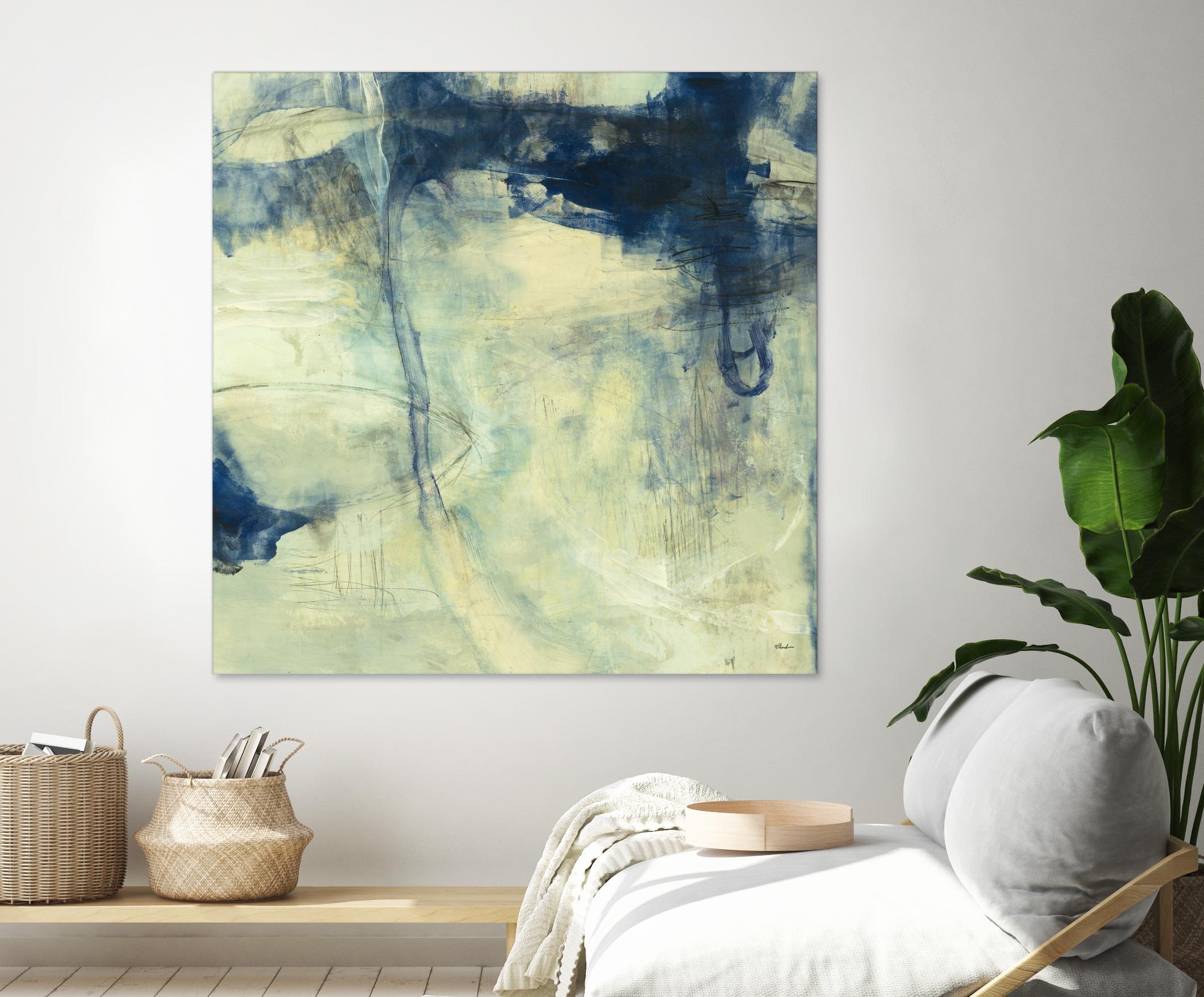 Blue Daze I by Randy Hibberd on GIANT ART - beige abstract