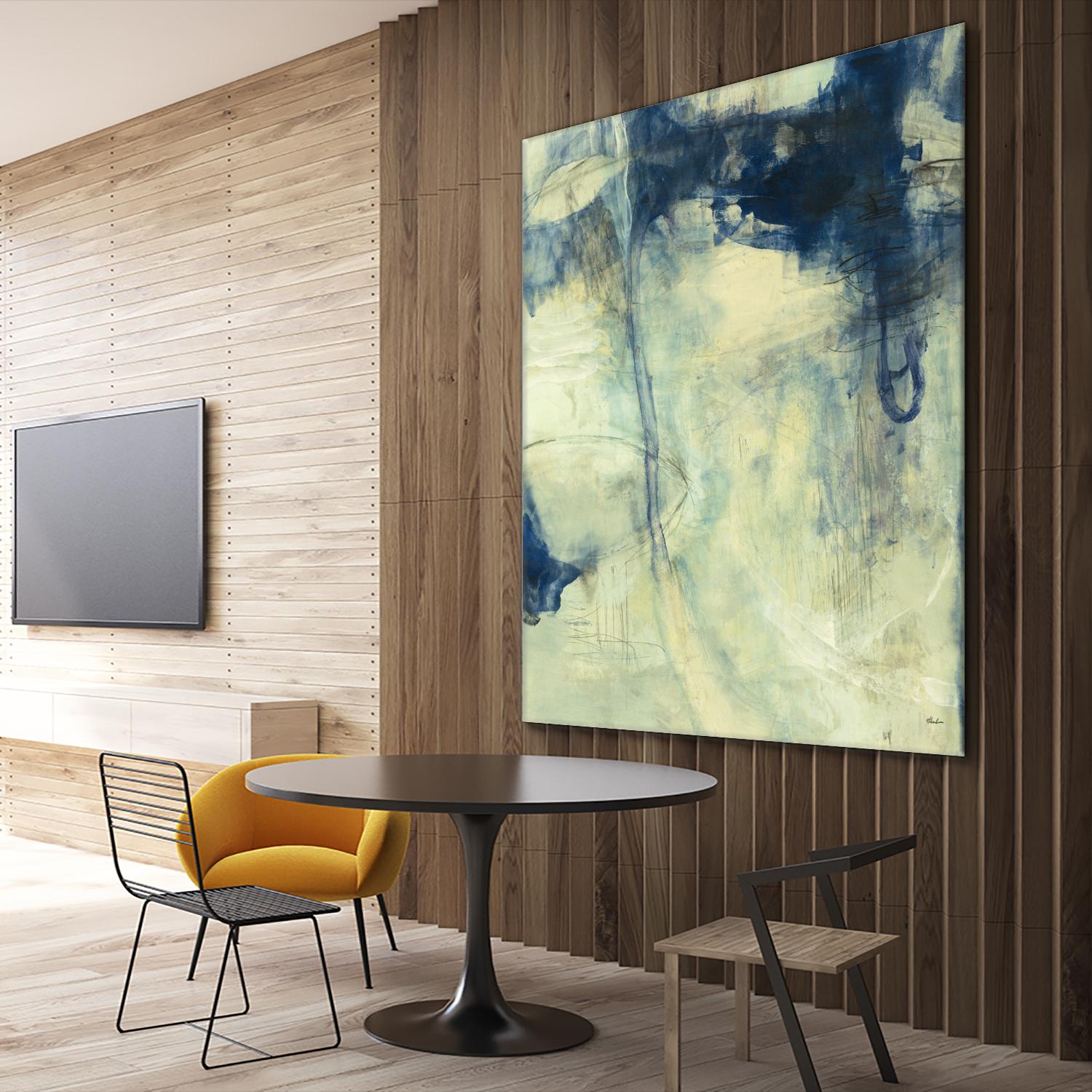 Blue Daze I by Randy Hibberd on GIANT ART - beige abstract