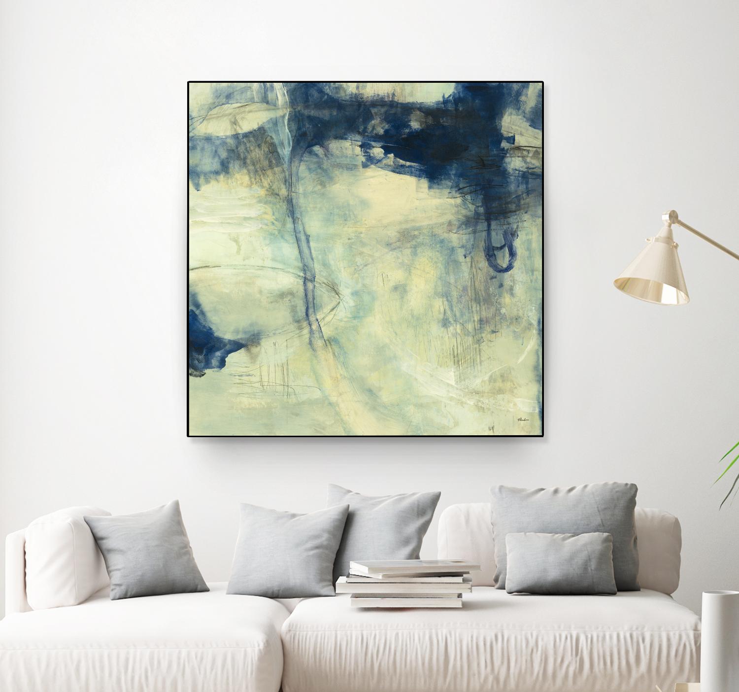 Blue Daze I by Randy Hibberd on GIANT ART - beige abstract