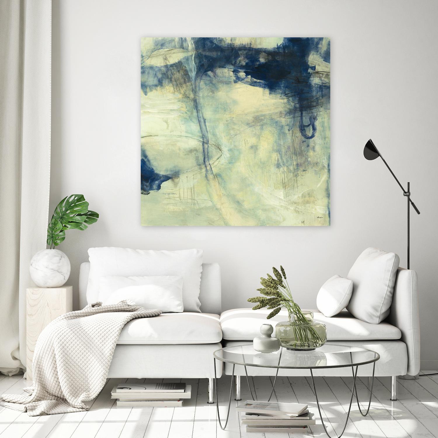Blue Daze I by Randy Hibberd on GIANT ART - beige abstract