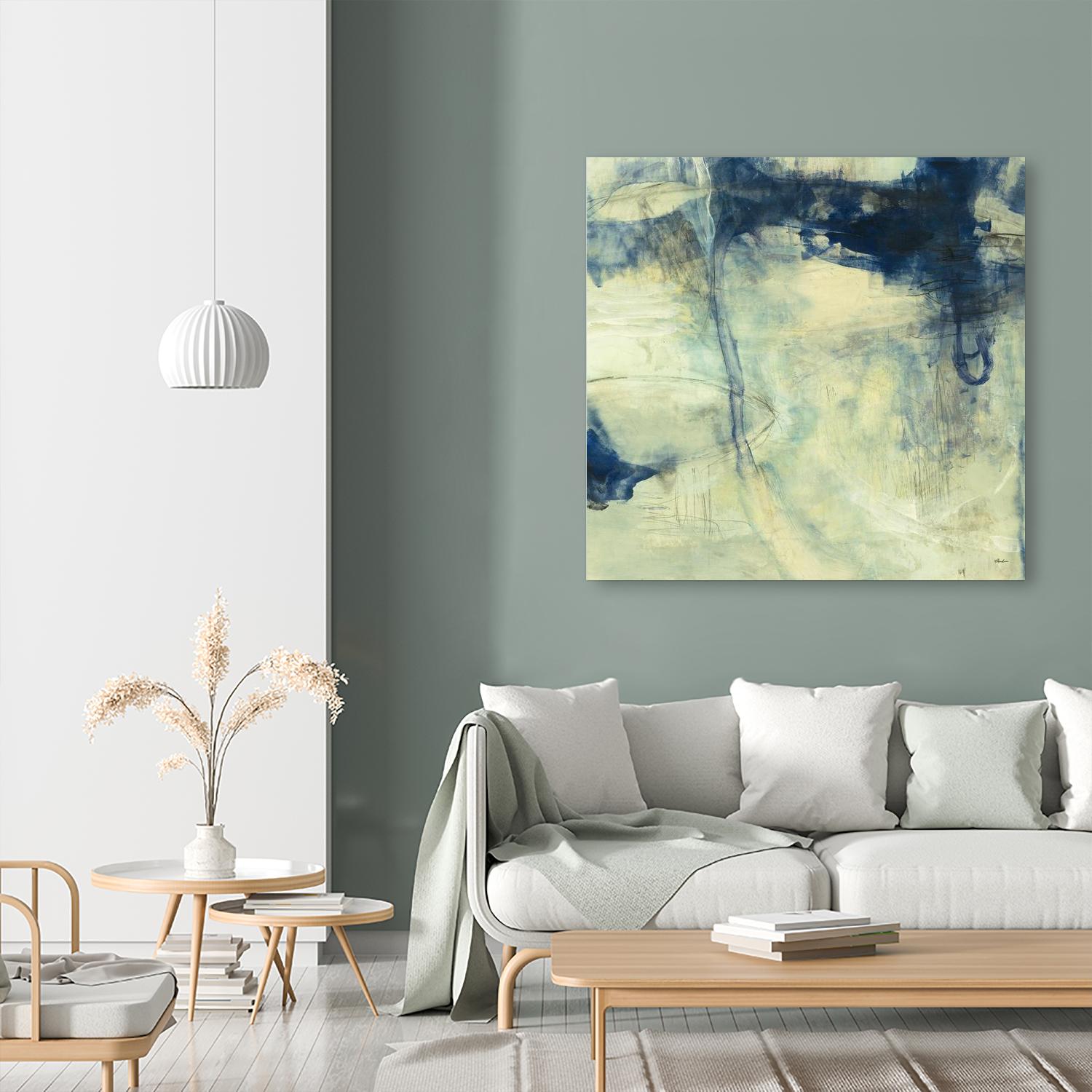 Blue Daze I by Randy Hibberd on GIANT ART - beige abstract