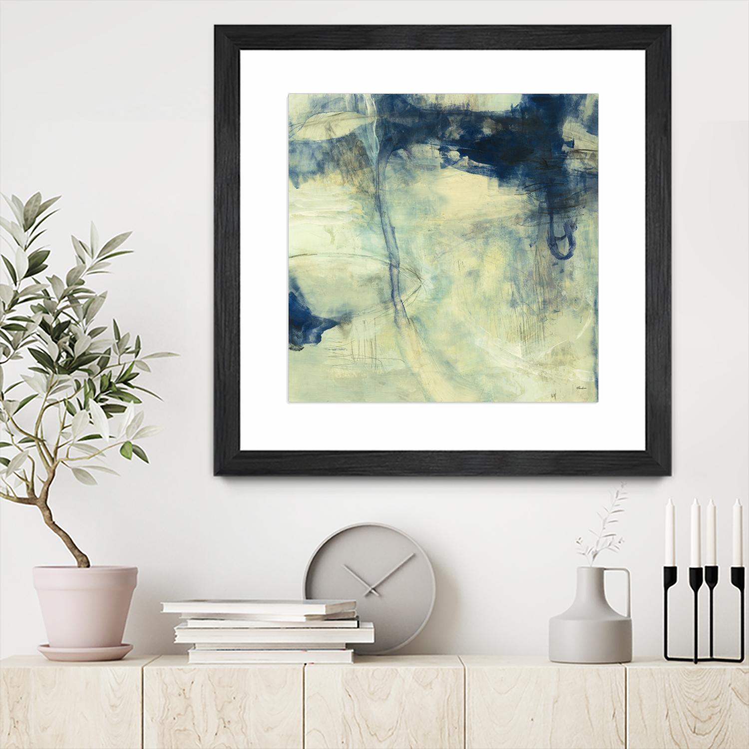 Blue Daze I by Randy Hibberd on GIANT ART - beige abstract