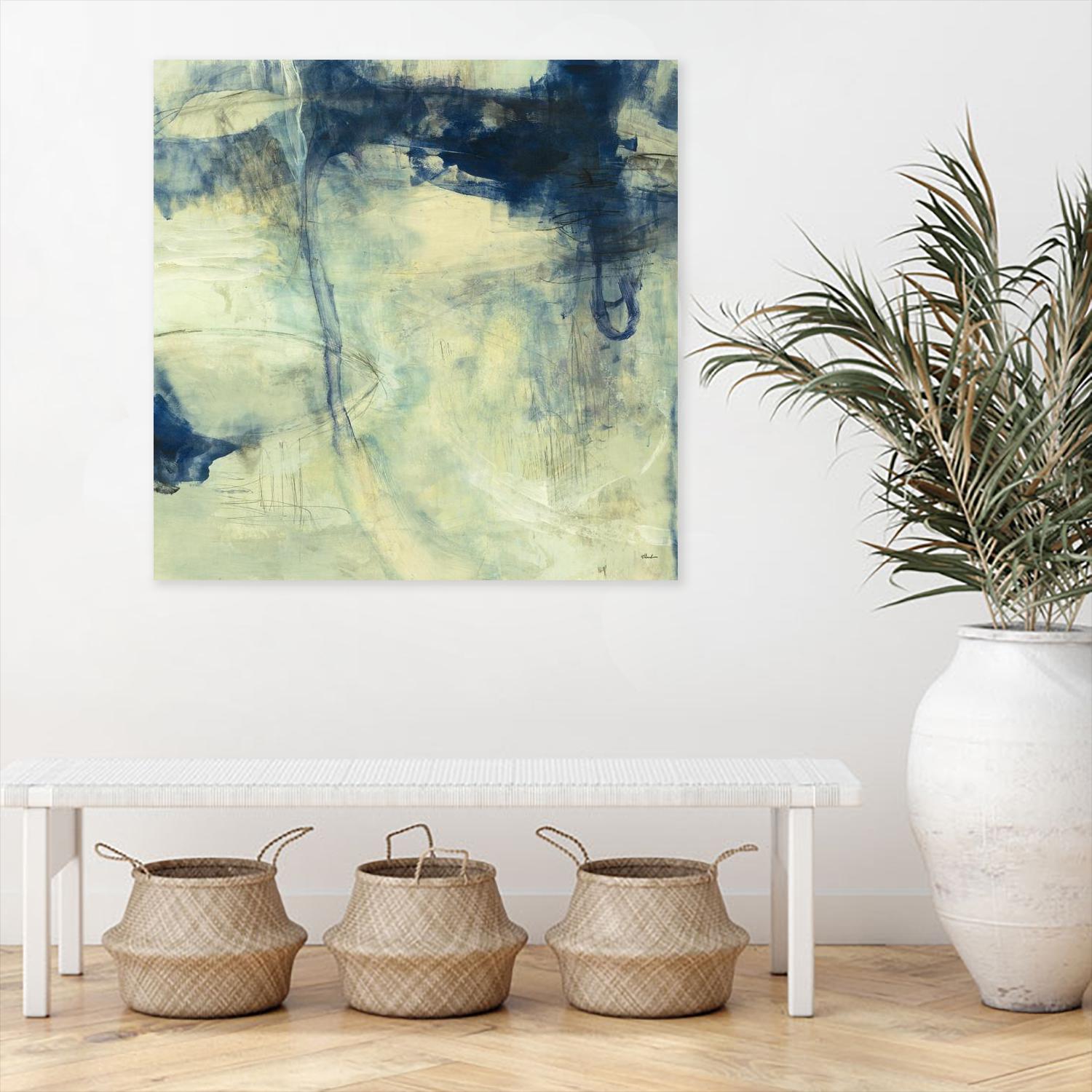 Blue Daze I by Randy Hibberd on GIANT ART - beige abstract