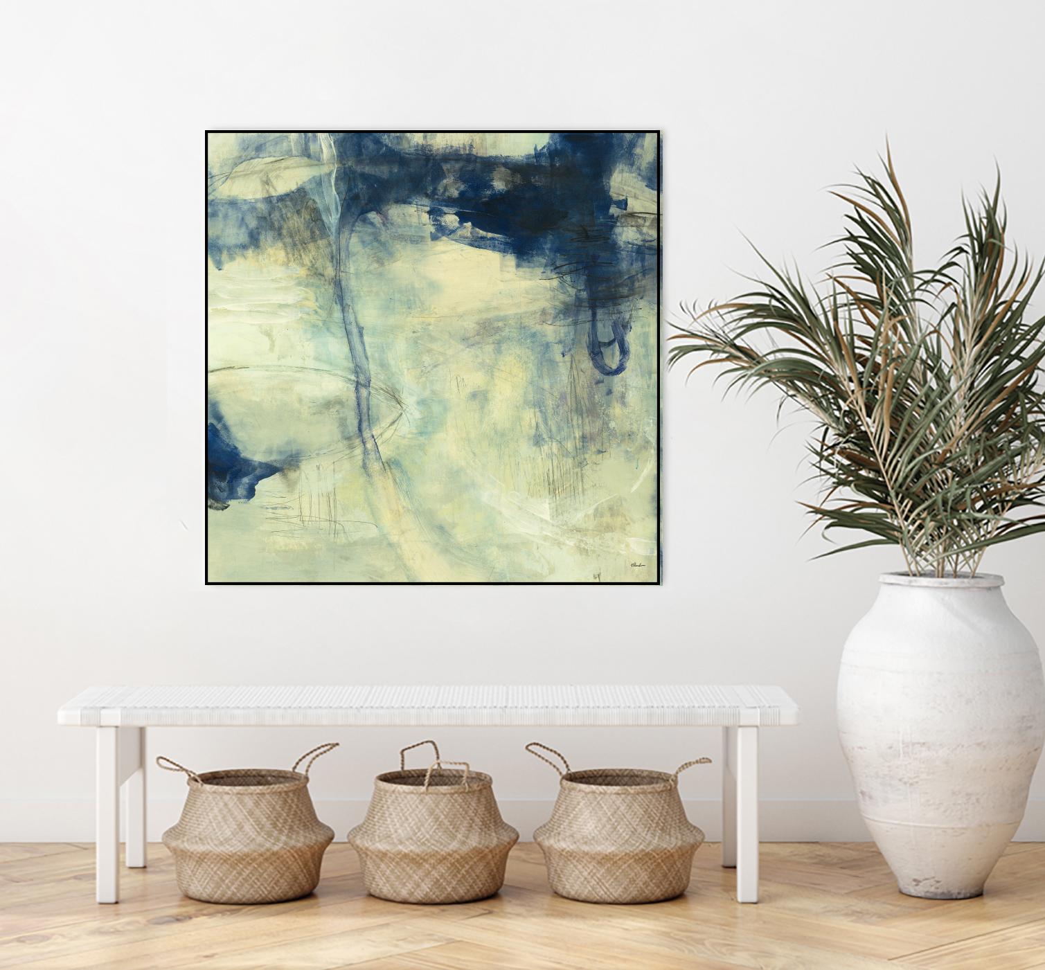 Blue Daze I by Randy Hibberd on GIANT ART - beige abstract