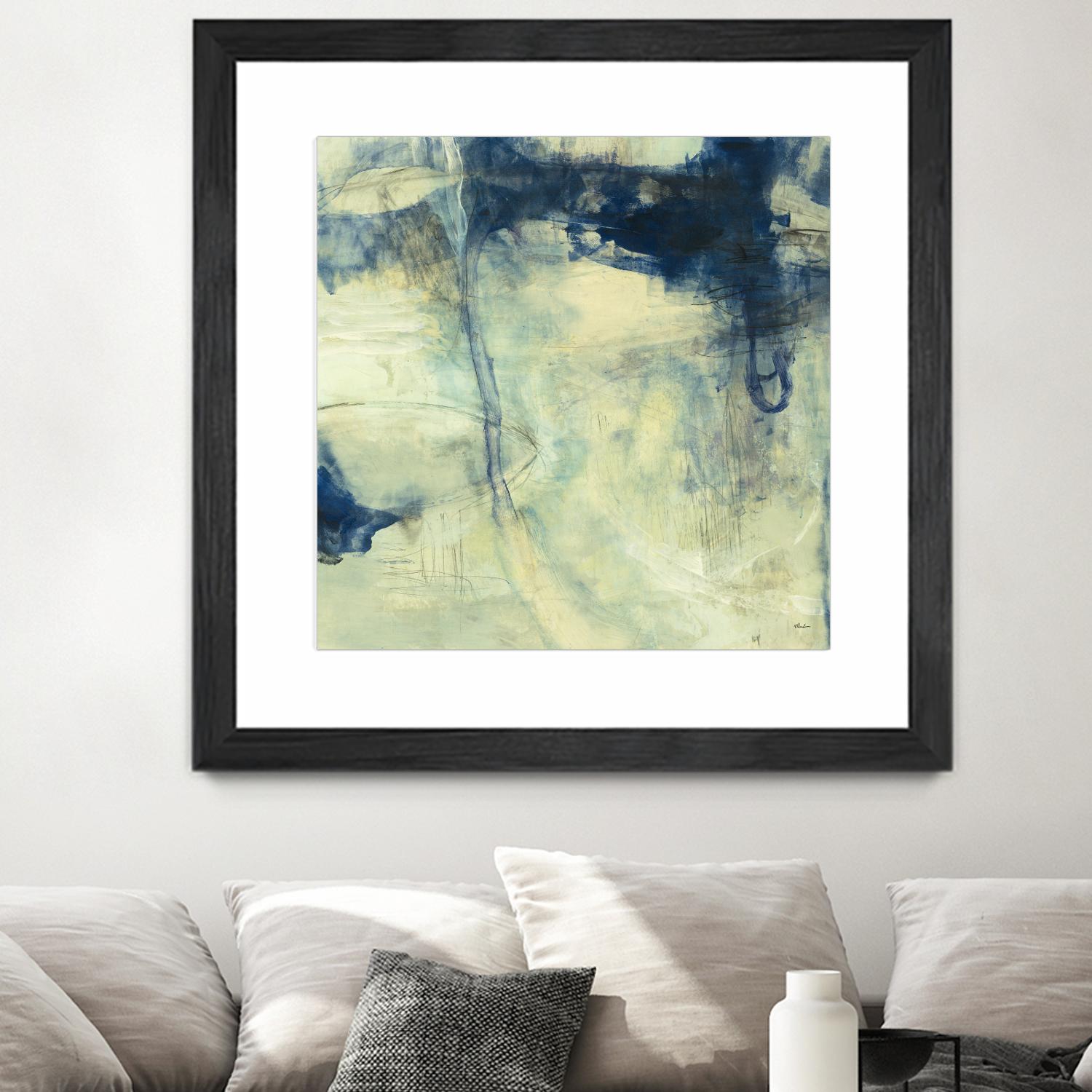 Blue Daze I by Randy Hibberd on GIANT ART - beige abstract