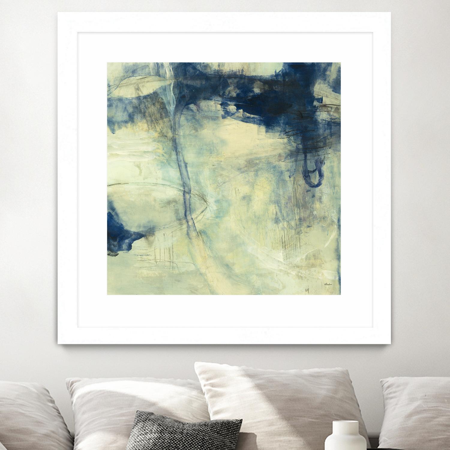 Blue Daze I by Randy Hibberd on GIANT ART - beige abstract