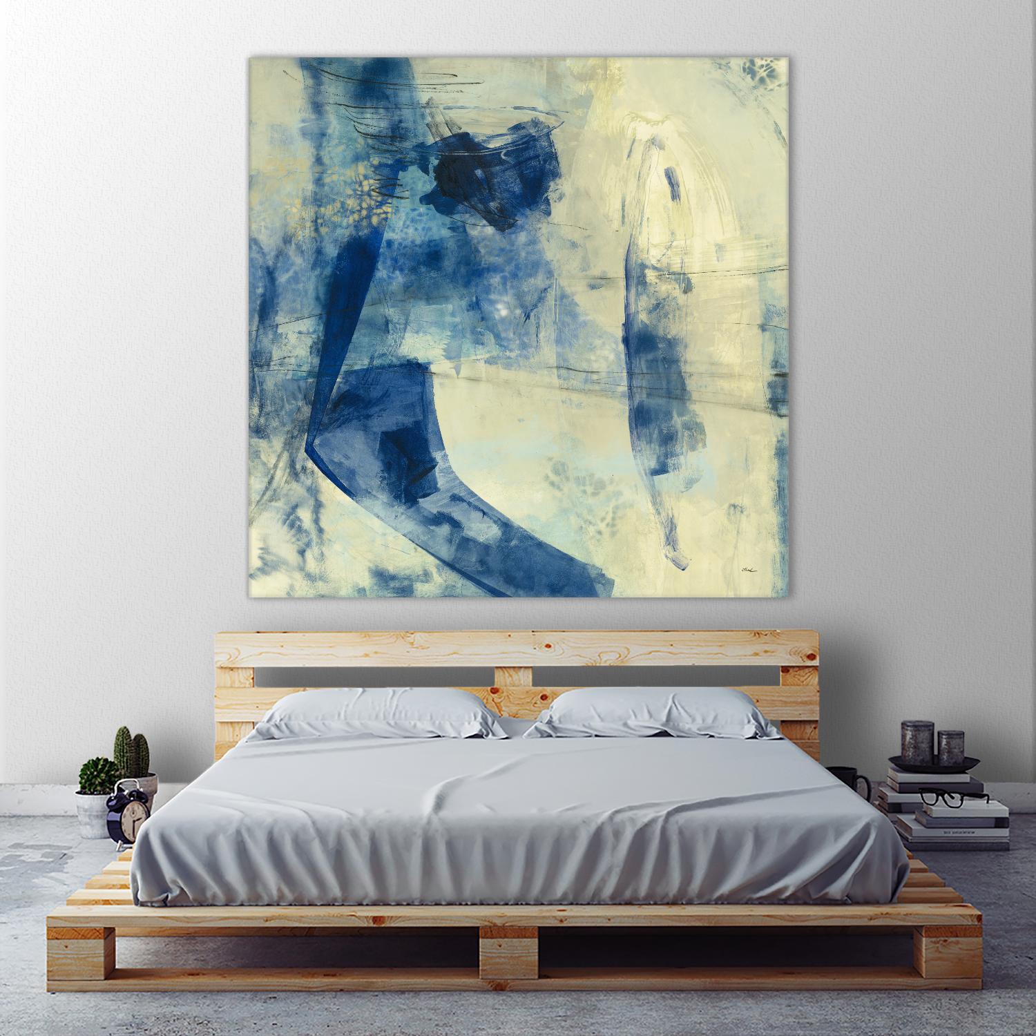 Blue Daze II by Randy Hibberd on GIANT ART - beige abstract