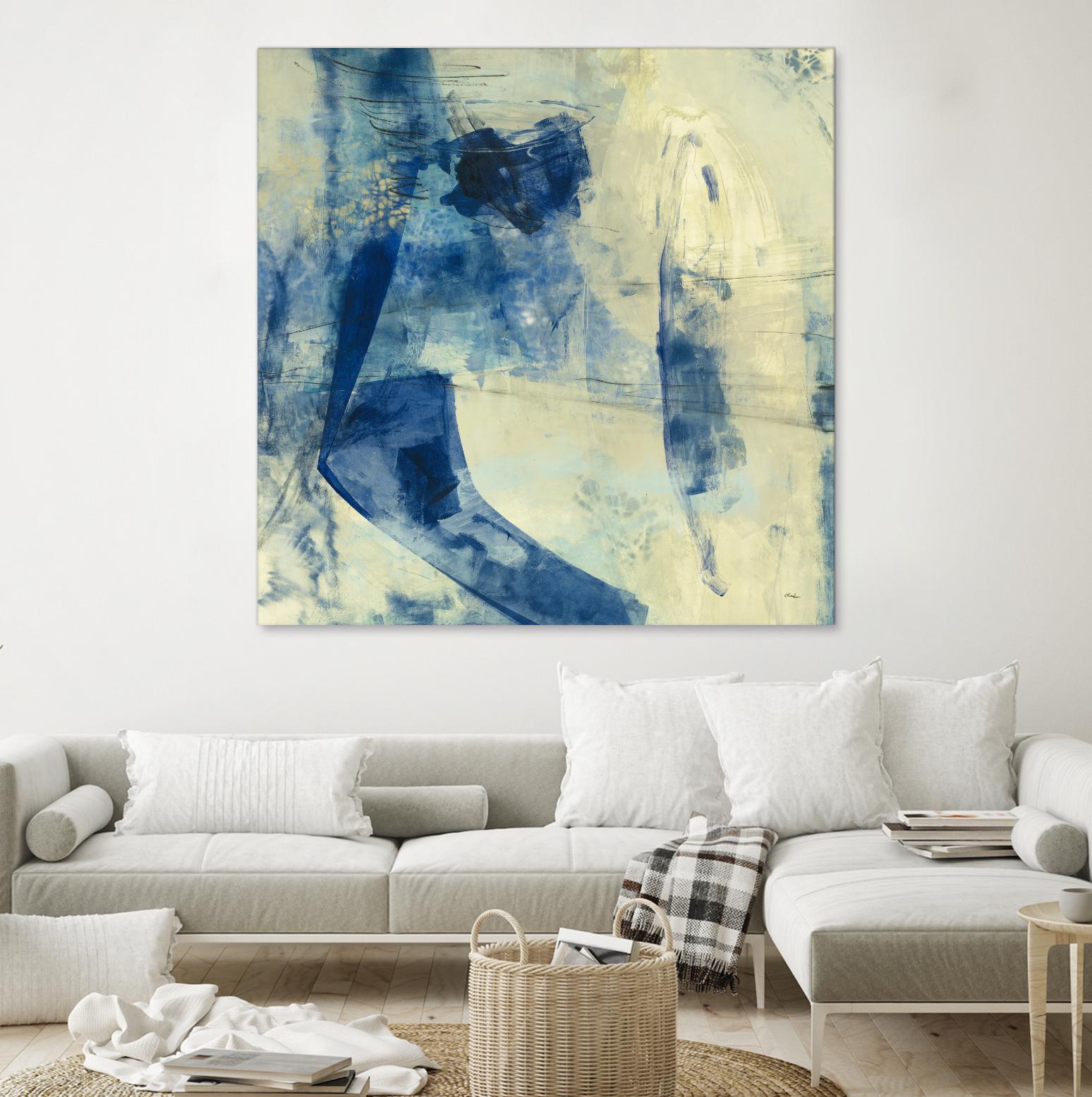 Blue Daze II by Randy Hibberd on GIANT ART - beige abstract