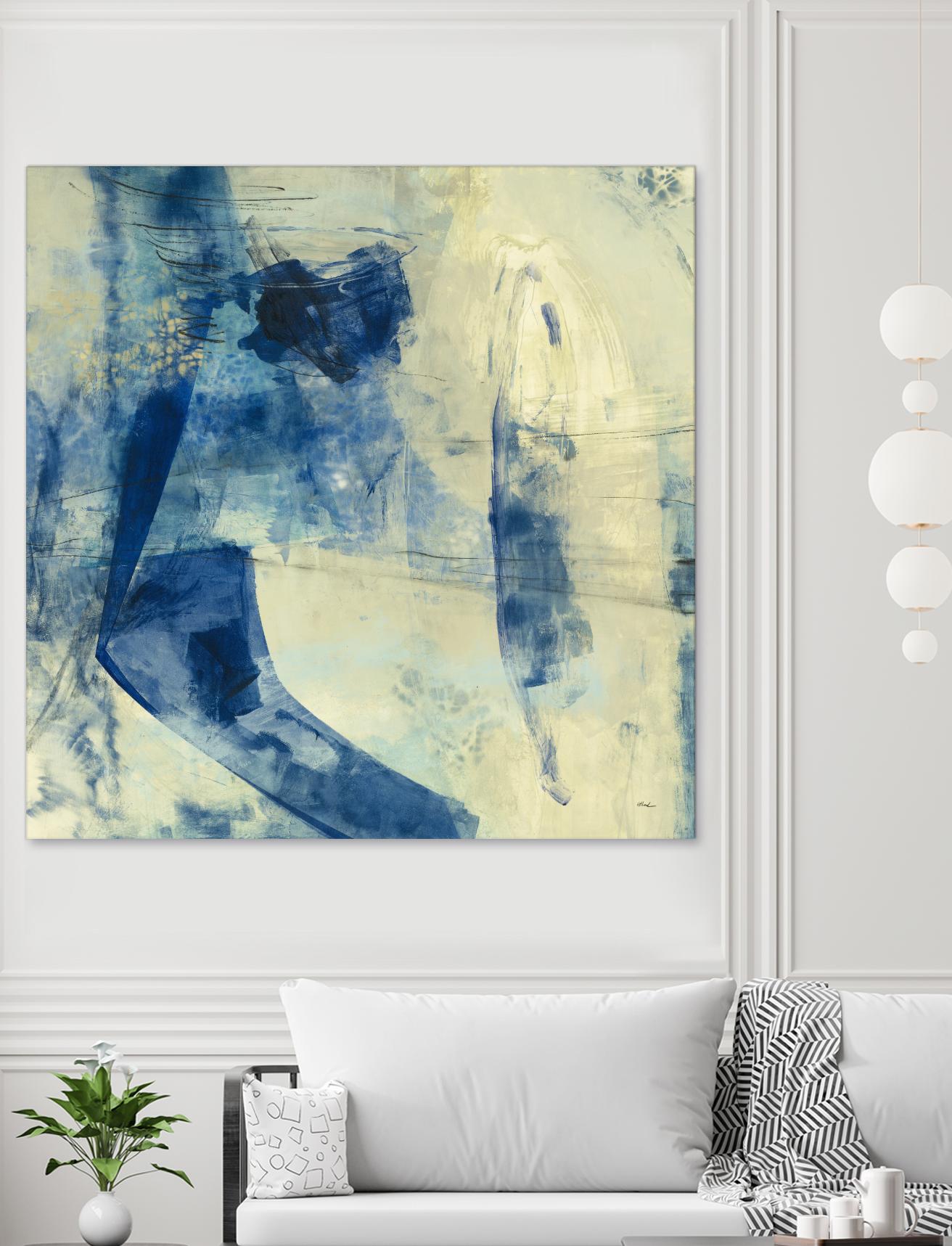 Blue Daze II by Randy Hibberd on GIANT ART - beige abstract