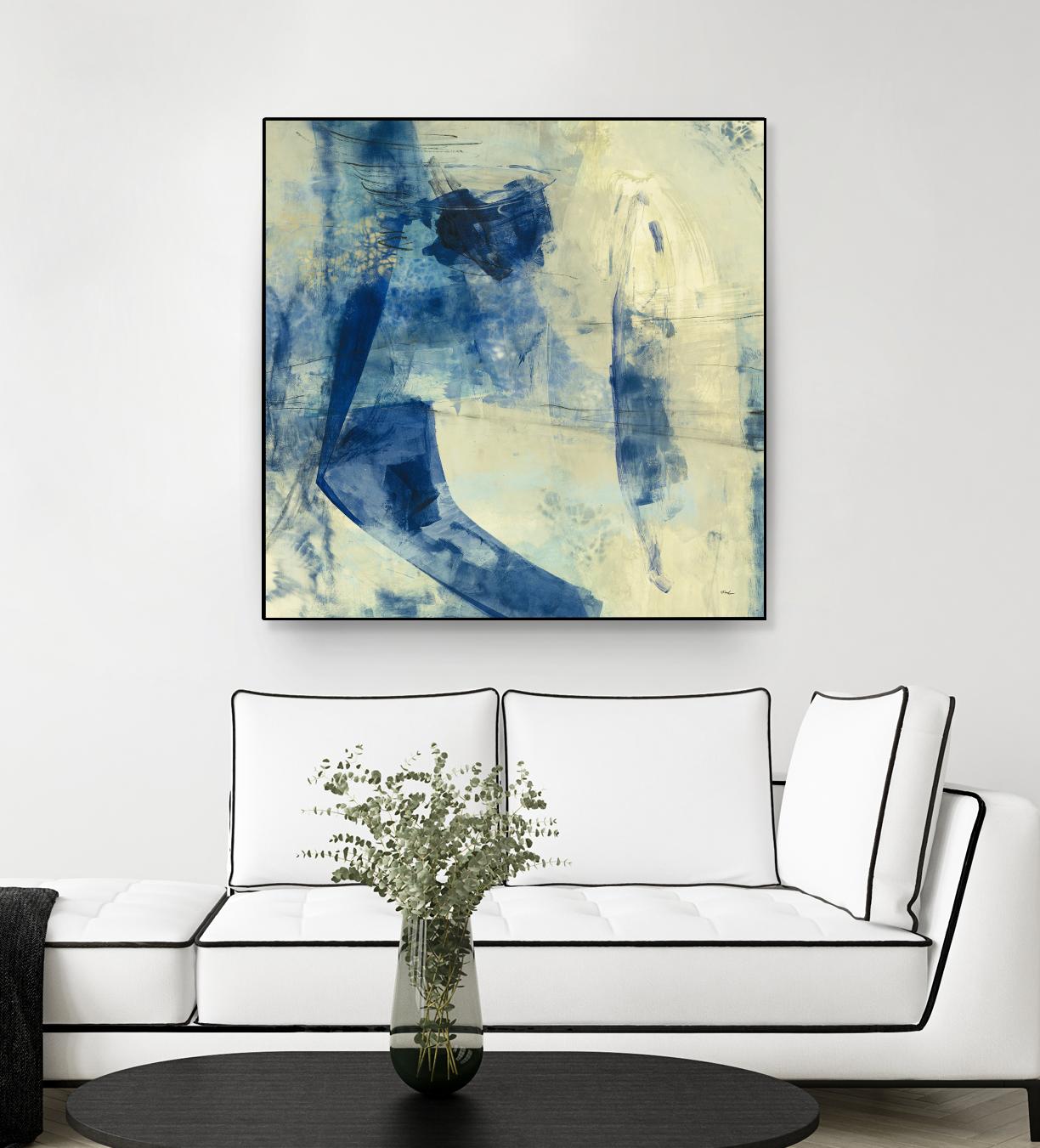 Blue Daze II by Randy Hibberd on GIANT ART - beige abstract