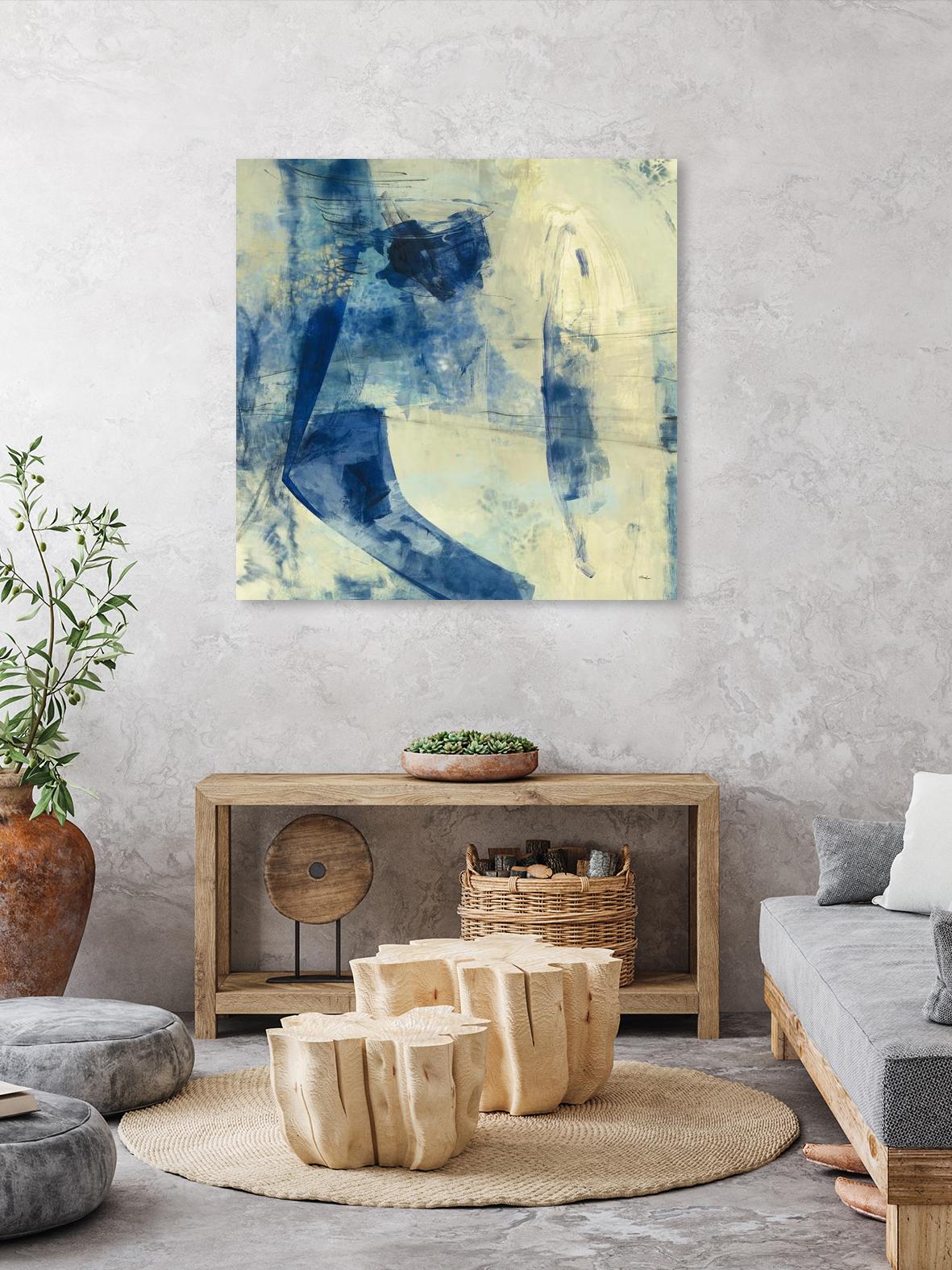 Blue Daze II by Randy Hibberd on GIANT ART - beige abstract
