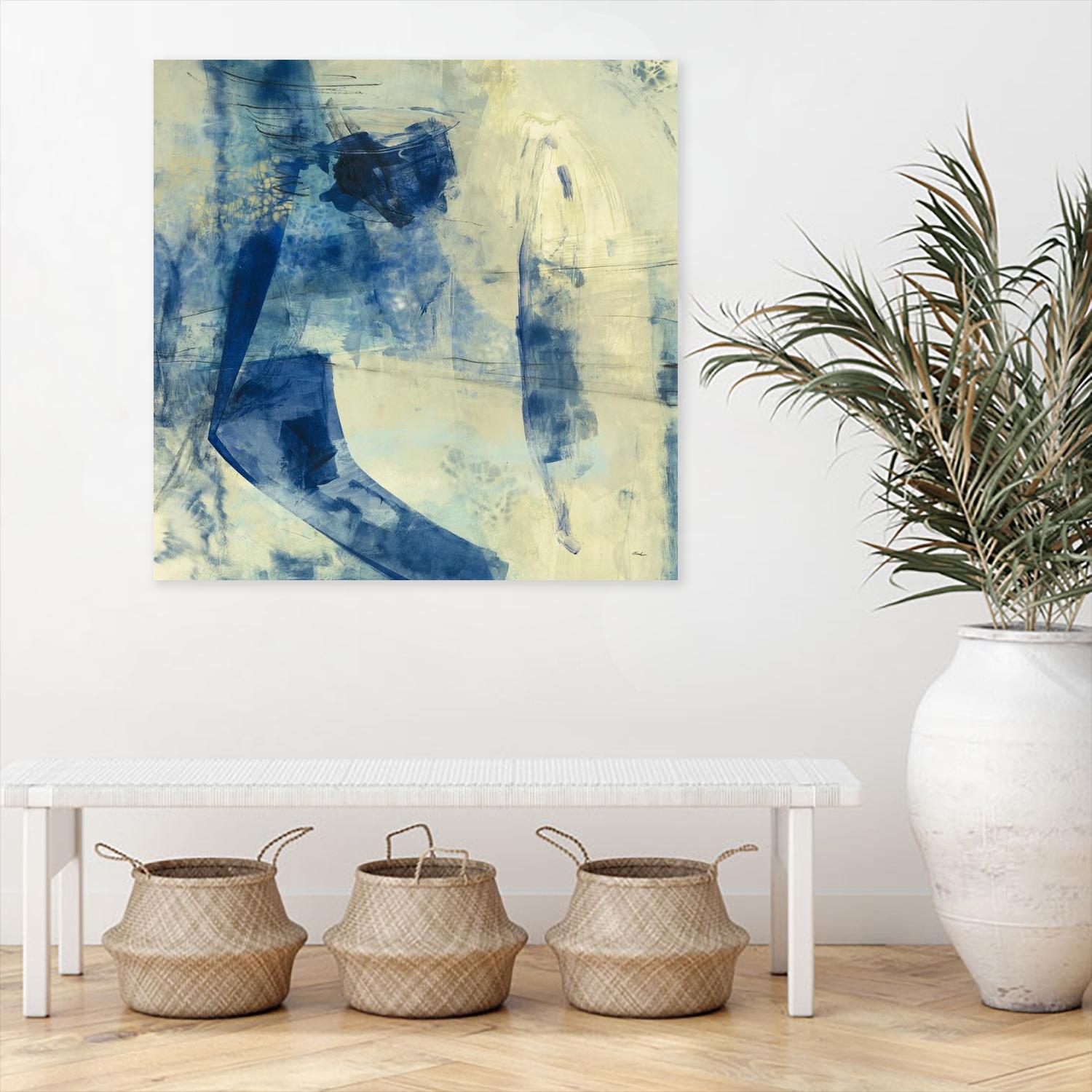 Blue Daze II by Randy Hibberd on GIANT ART - beige abstract