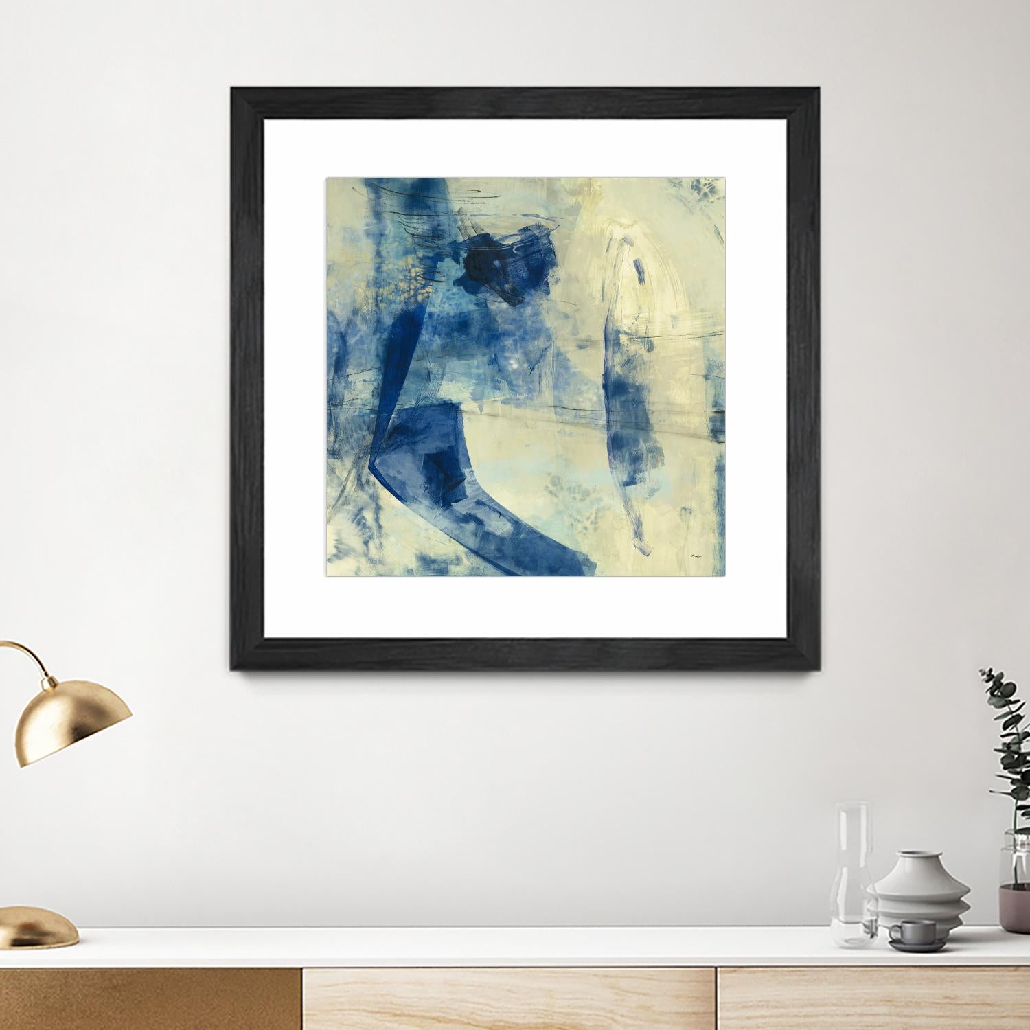Blue Daze II by Randy Hibberd on GIANT ART - beige abstract