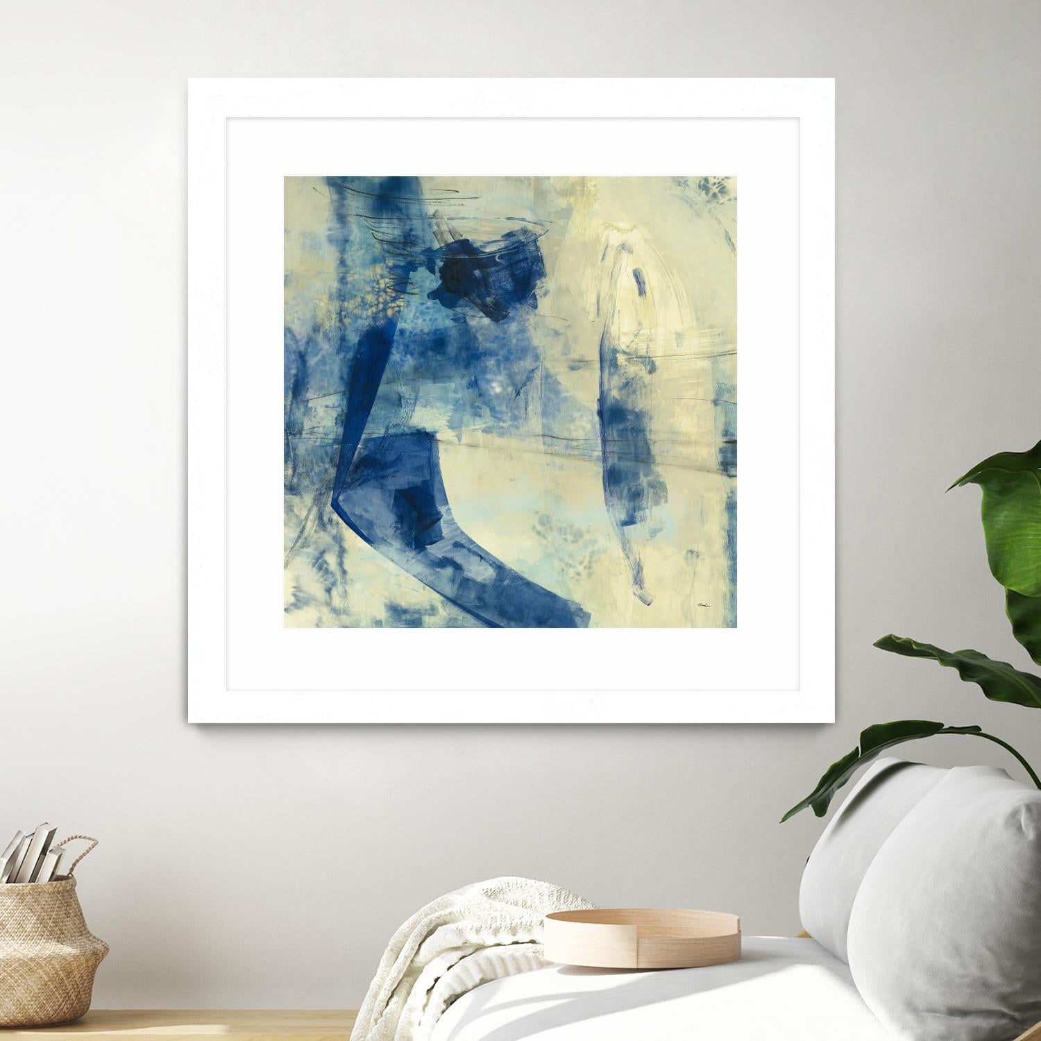 Blue Daze II by Randy Hibberd on GIANT ART - beige abstract
