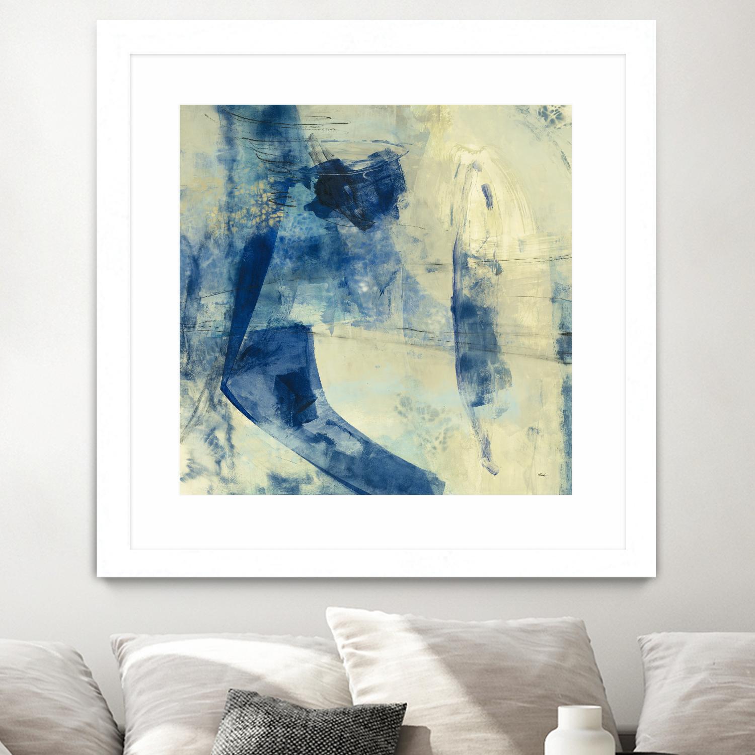 Blue Daze II by Randy Hibberd on GIANT ART - beige abstract