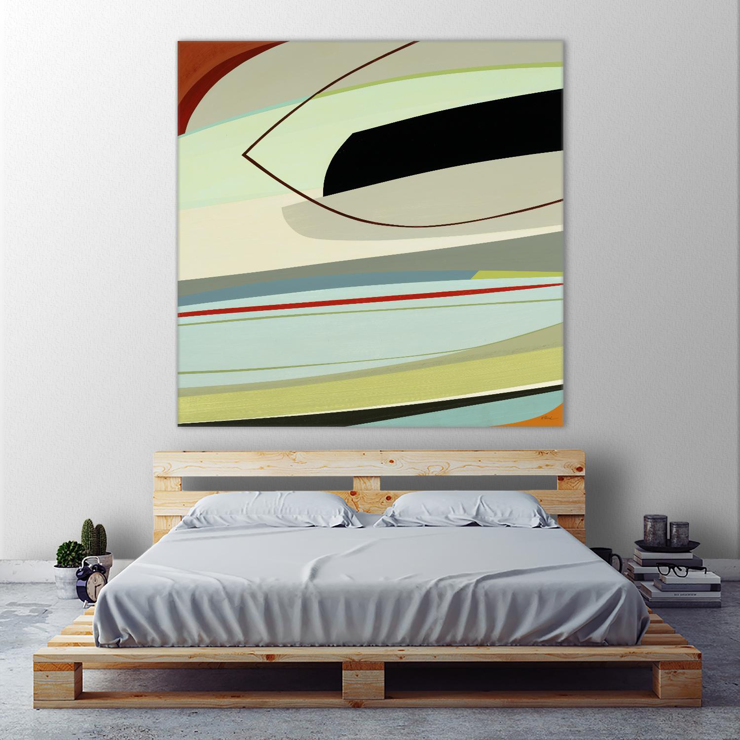 Layered Sounds II by Randy Hibberd on GIANT ART - green abstract