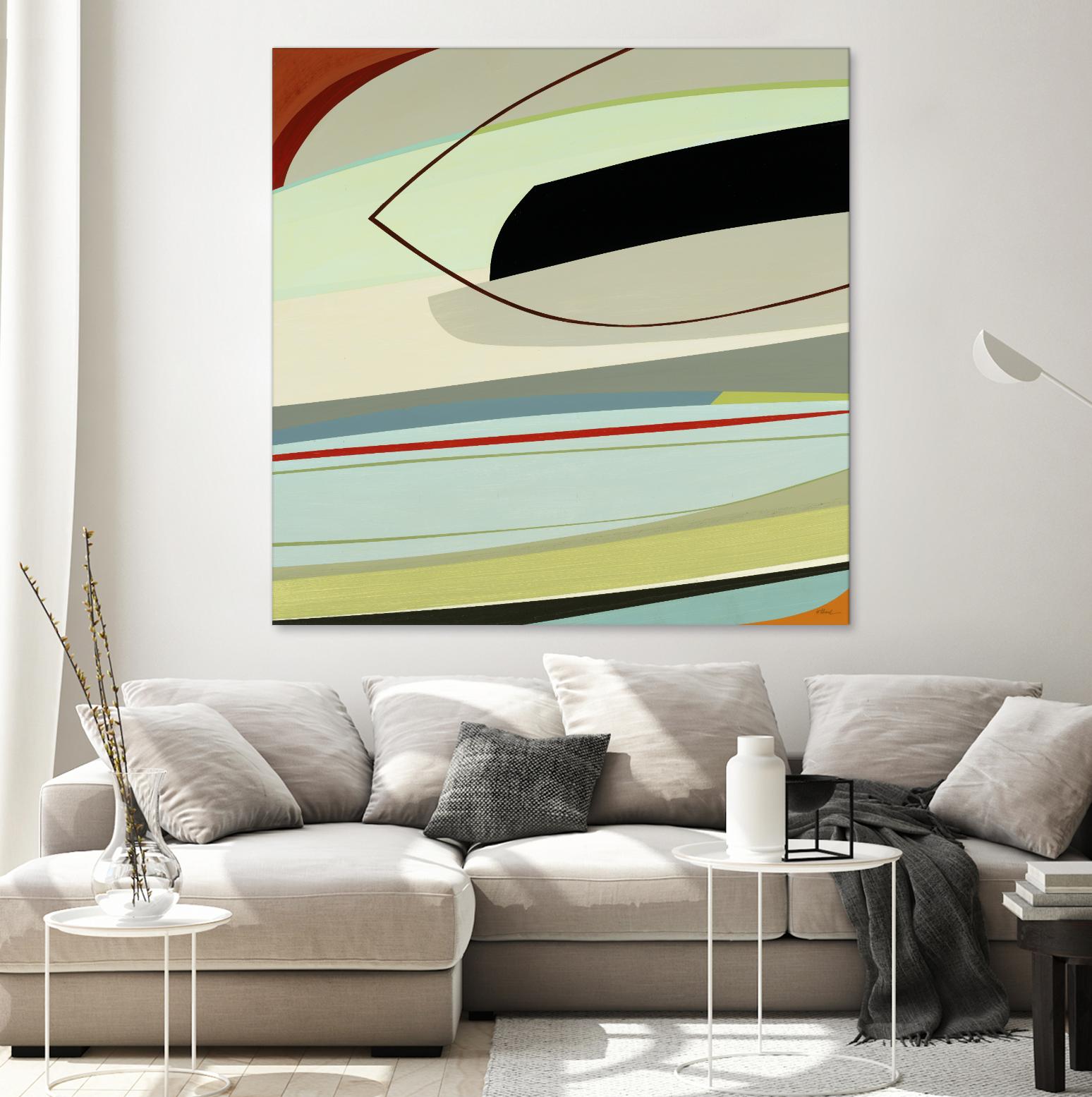 Layered Sounds II by Randy Hibberd on GIANT ART - green abstract