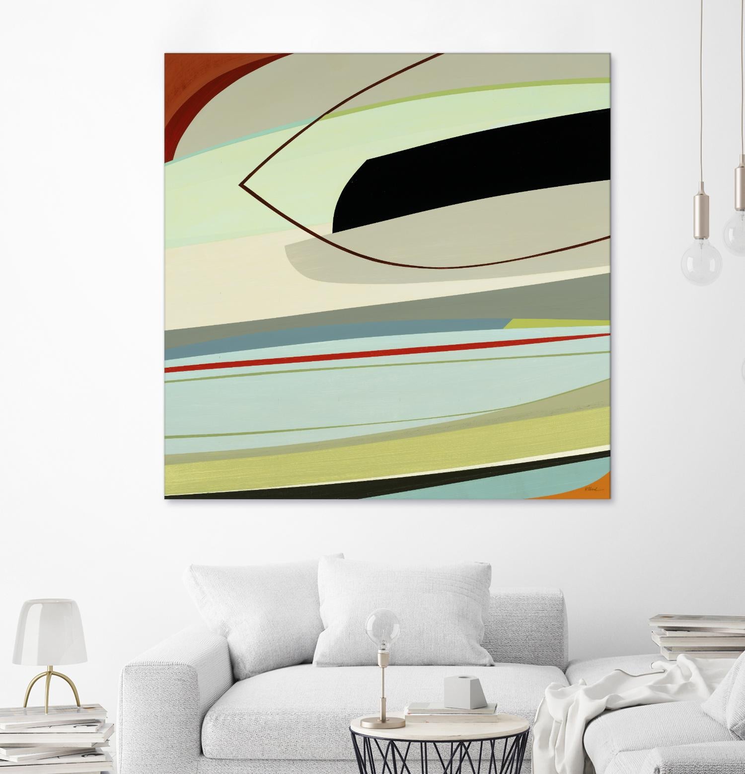 Layered Sounds II by Randy Hibberd on GIANT ART - green abstract