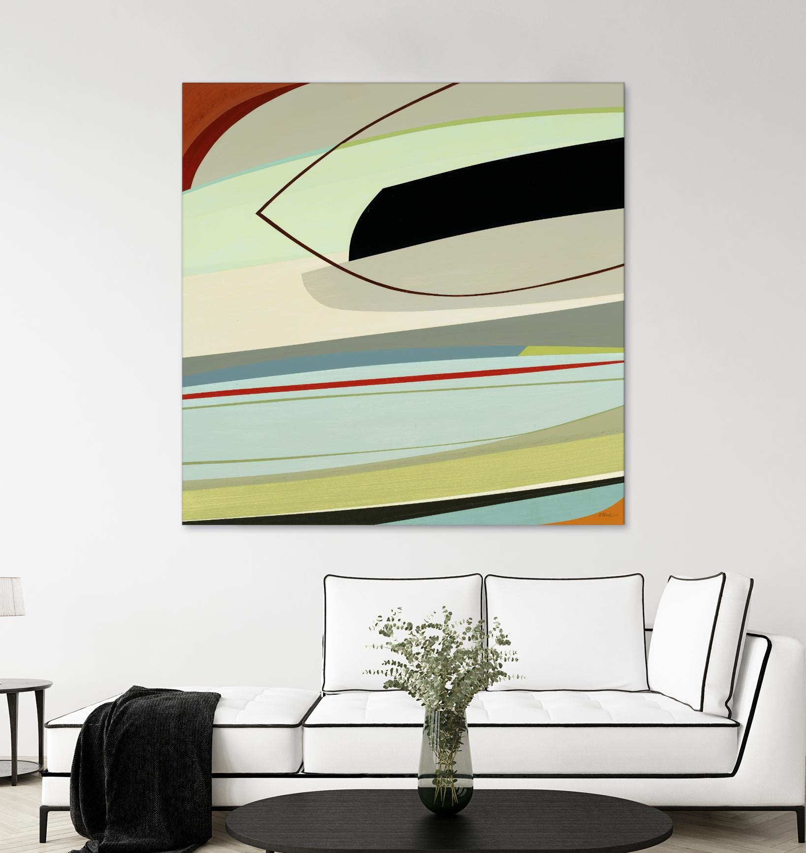 Layered Sounds II by Randy Hibberd on GIANT ART - green abstract