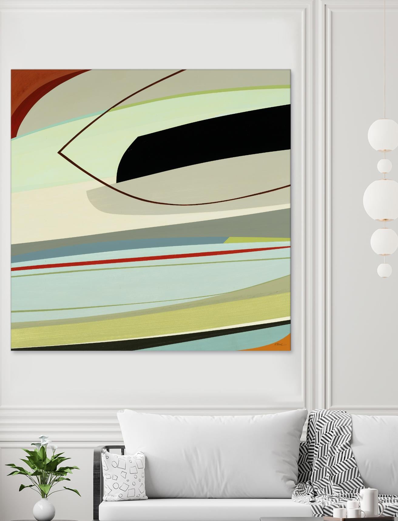 Layered Sounds II by Randy Hibberd on GIANT ART - green abstract