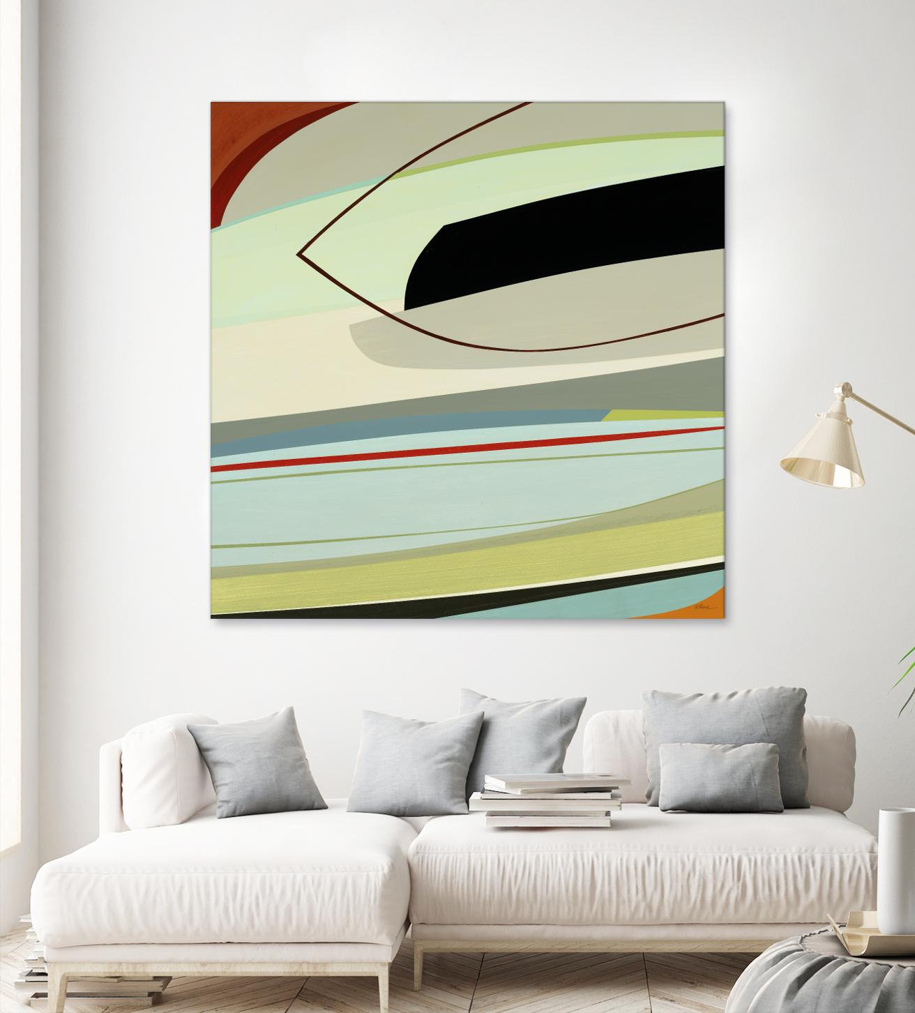 Layered Sounds II by Randy Hibberd on GIANT ART - green abstract