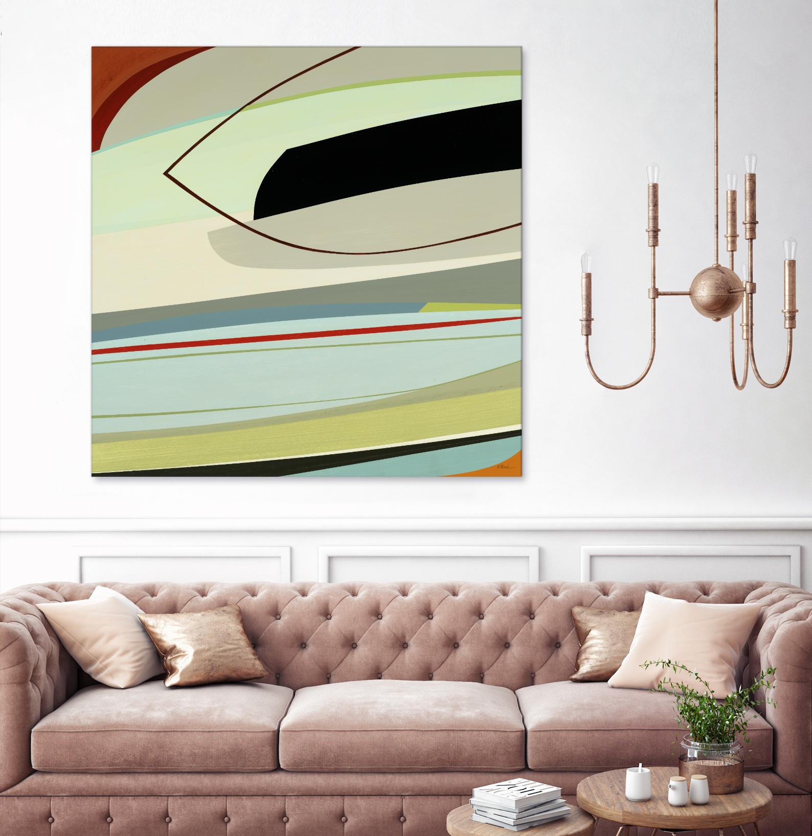 Layered Sounds II by Randy Hibberd on GIANT ART - green abstract