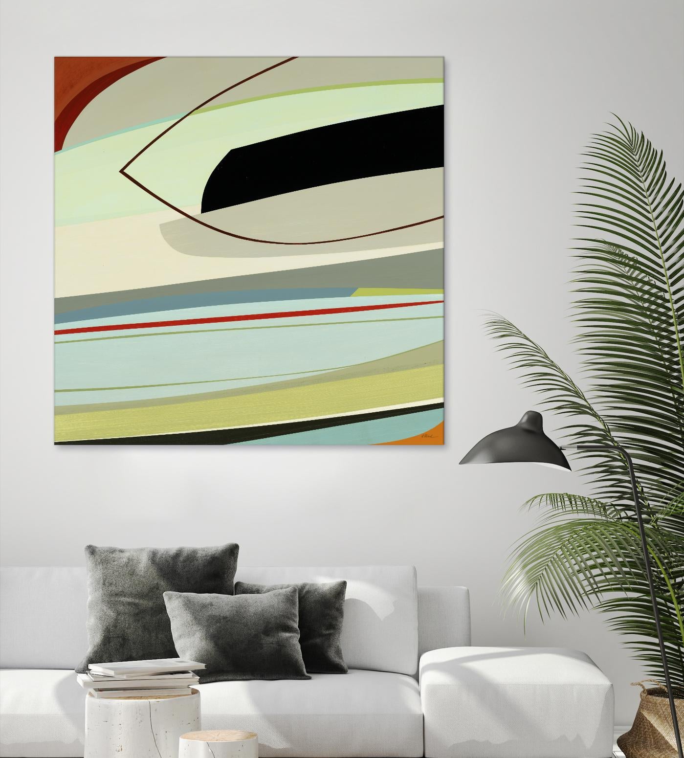 Layered Sounds II by Randy Hibberd on GIANT ART - green abstract