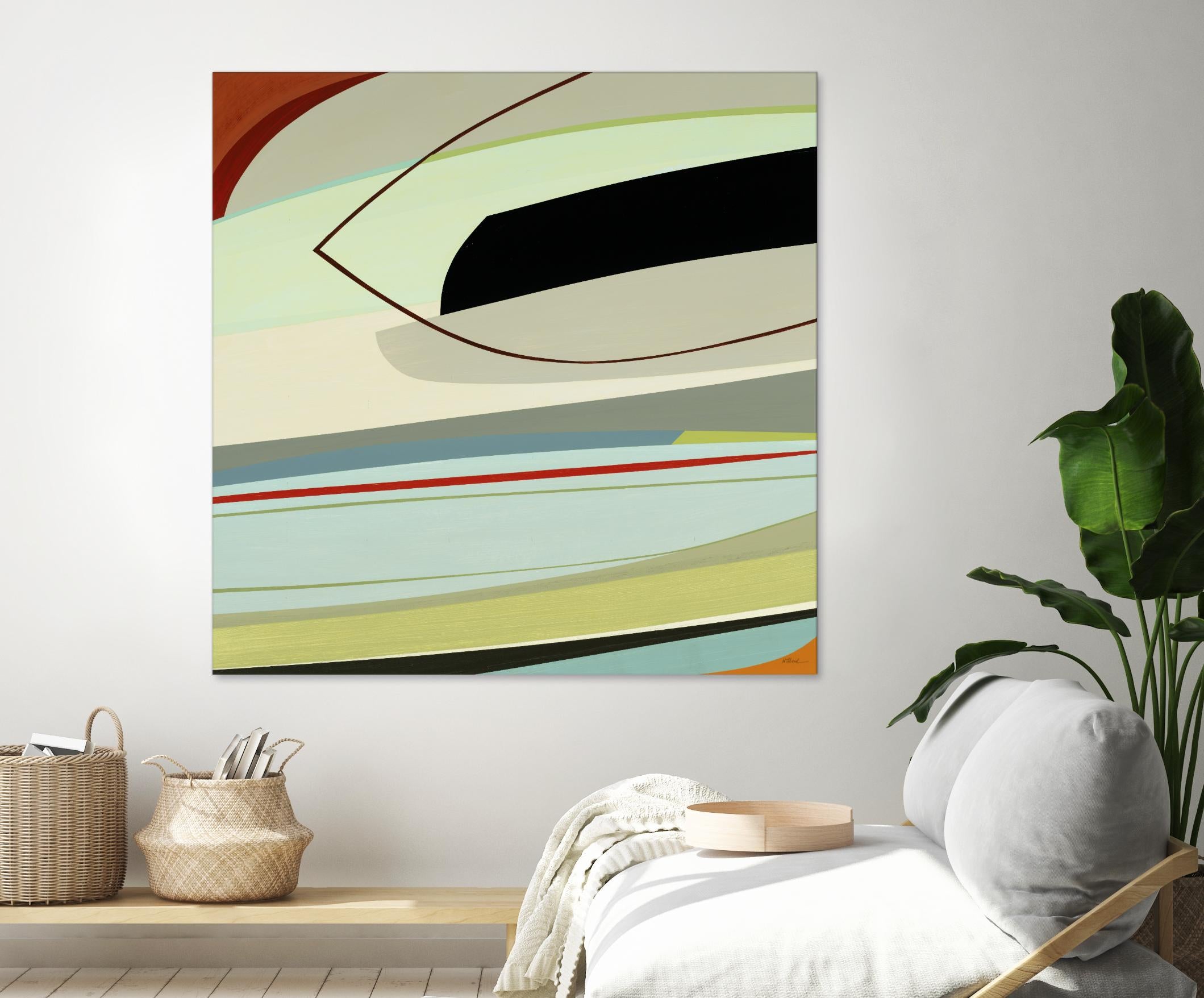 Layered Sounds II by Randy Hibberd on GIANT ART - green abstract