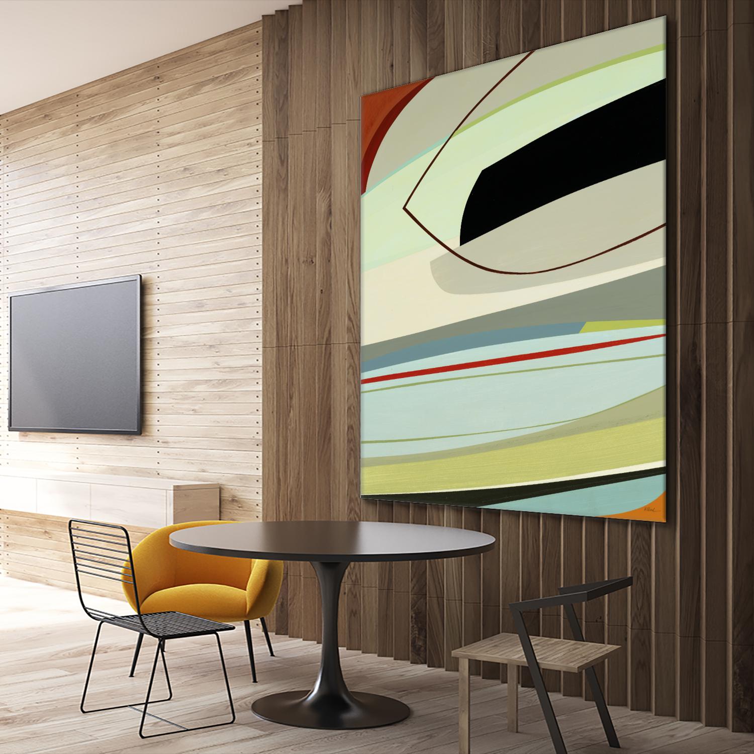 Layered Sounds II by Randy Hibberd on GIANT ART - green abstract